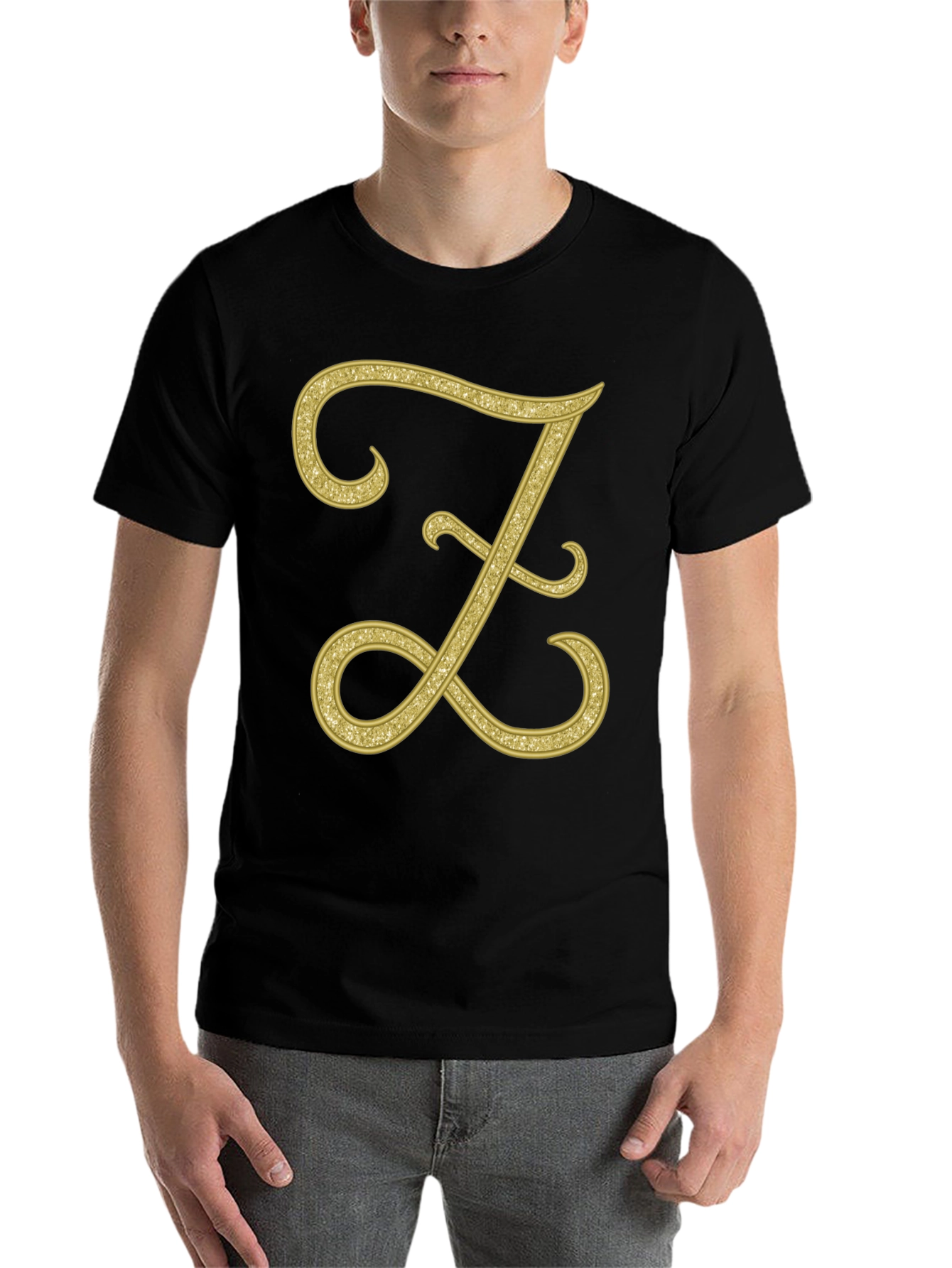 Black Elegant Letter Z T-Shirt - Stylish Initial Tee view 7