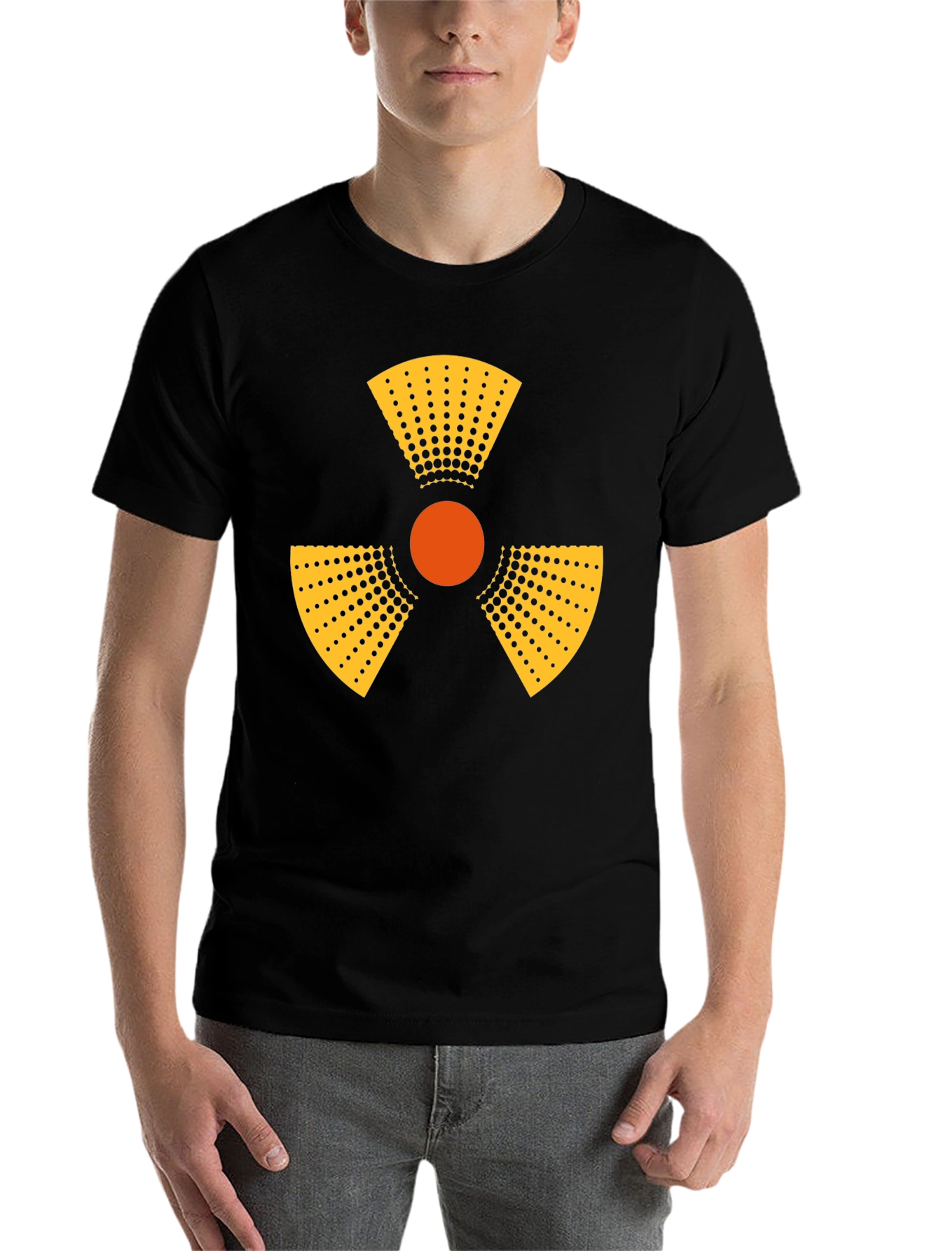 Black Radioactive Symbol Graphic Tee - Mens Black T-Shirt view 7