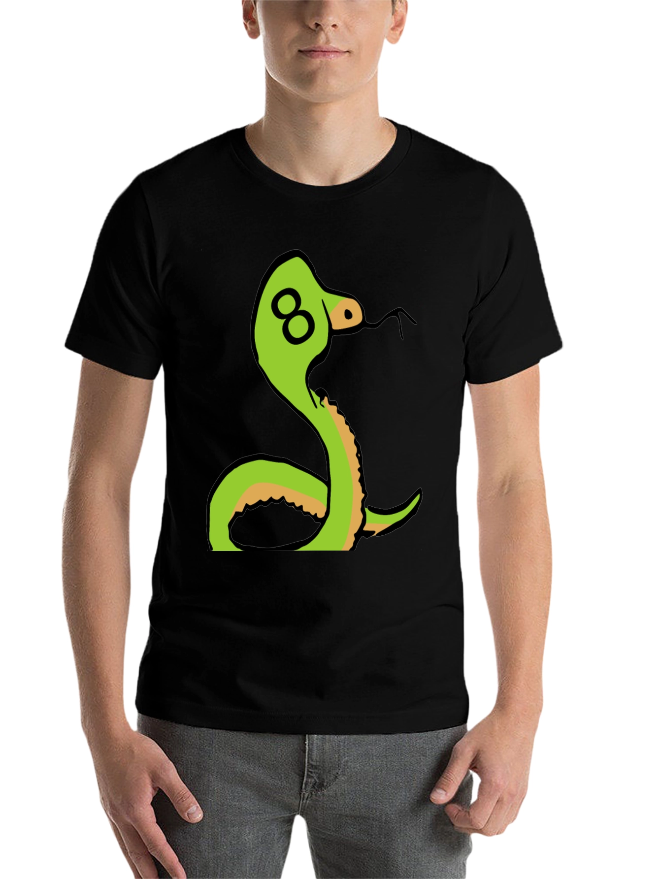 Black Snake Graphic T-Shirt - Unique Design view 7