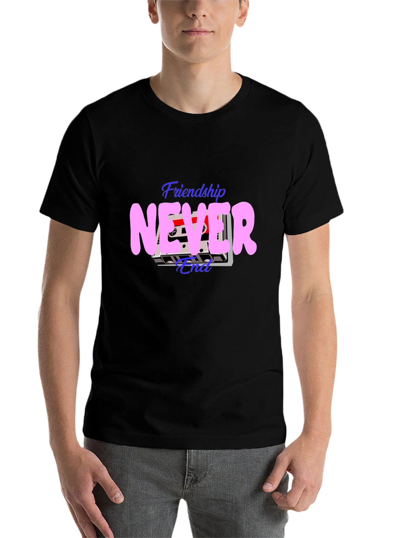 Black Friendship Never End T-Shirt view 7