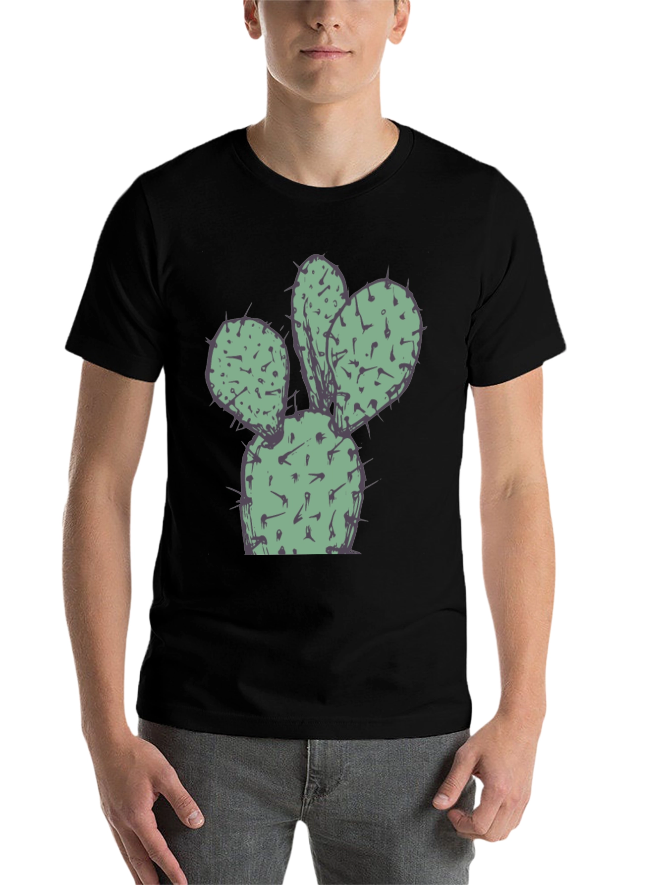 Black Cactus Graphic Tee - Soft & Stylish! view 7