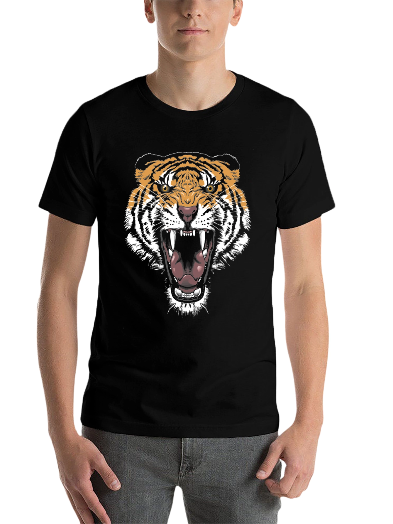 Black Black Tiger Graphic Tee view 7