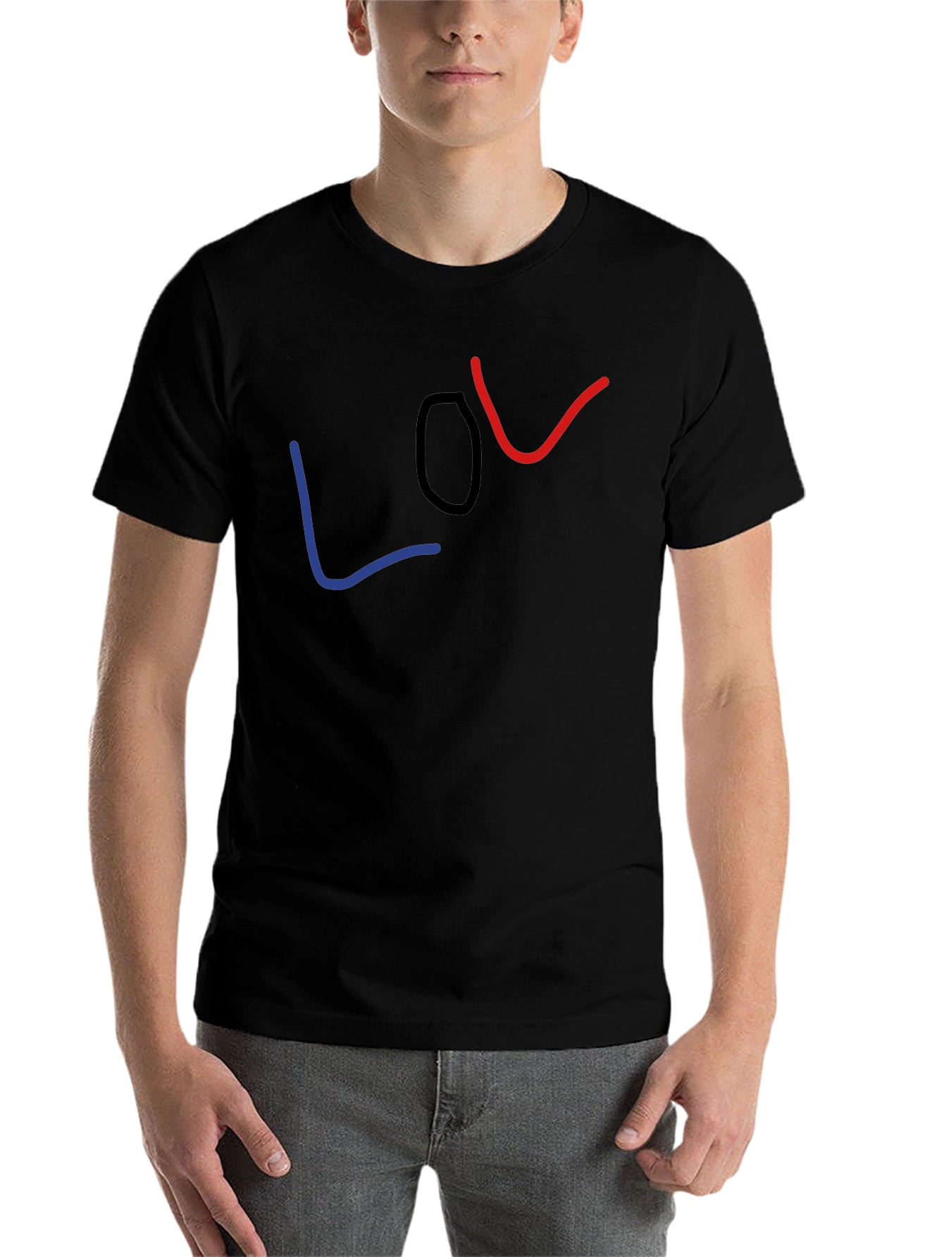 Black LOL Graphic Tee - Casual Black T-Shirt view 7