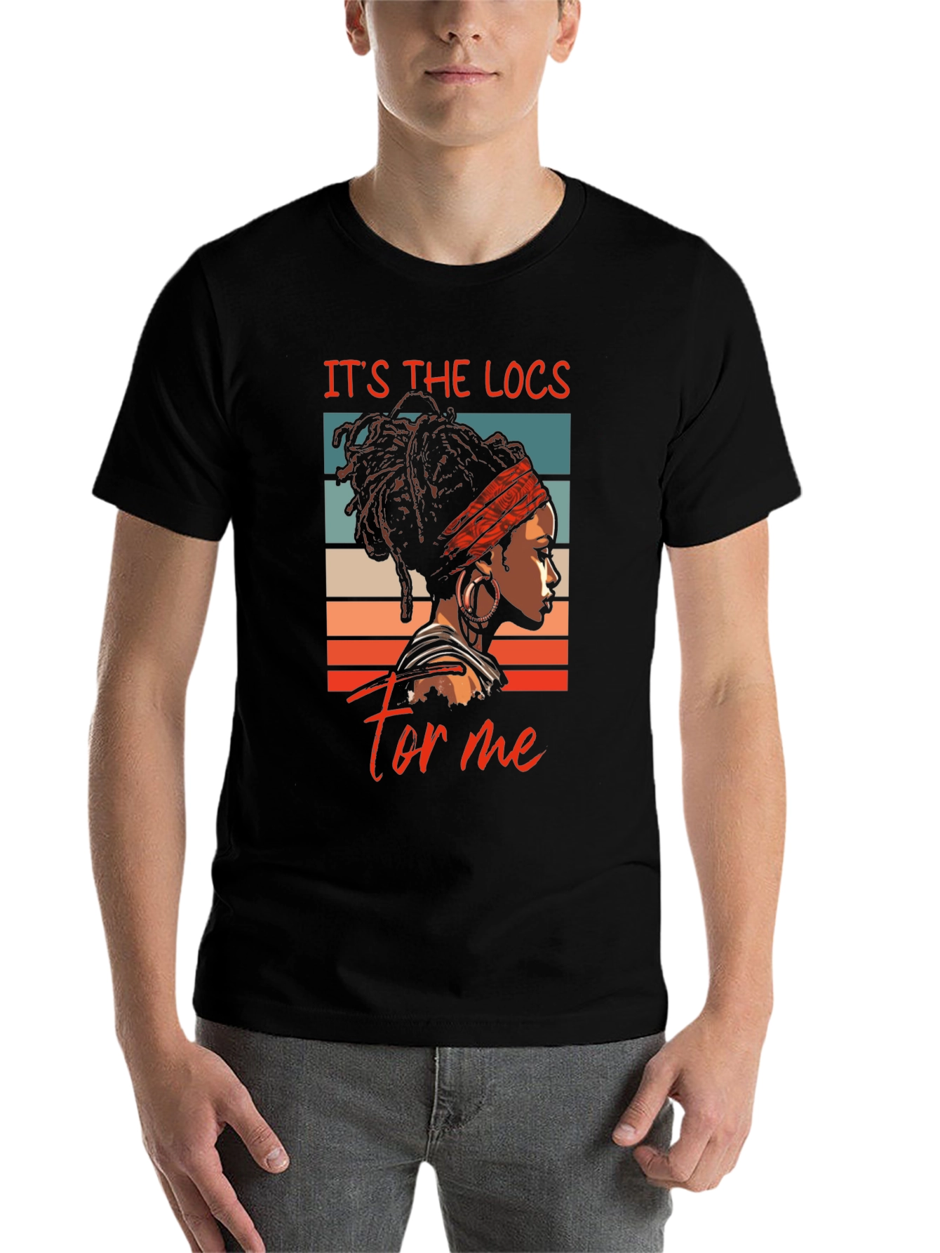 Black It's The Locs For Me Black T-Shirt view 7