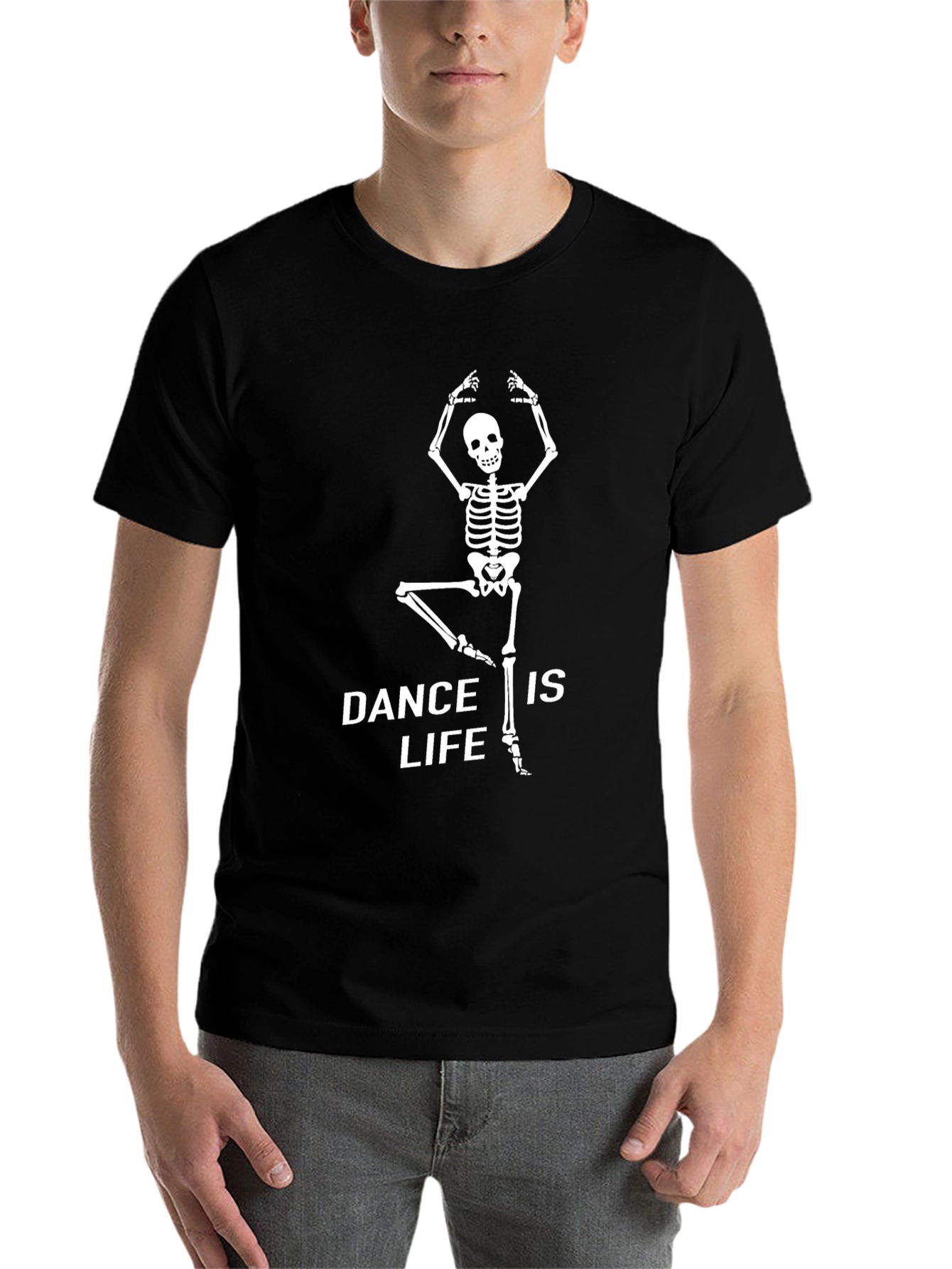 Black Dance is Life Skeleton T-Shirt - Black Cotton Tee view 7