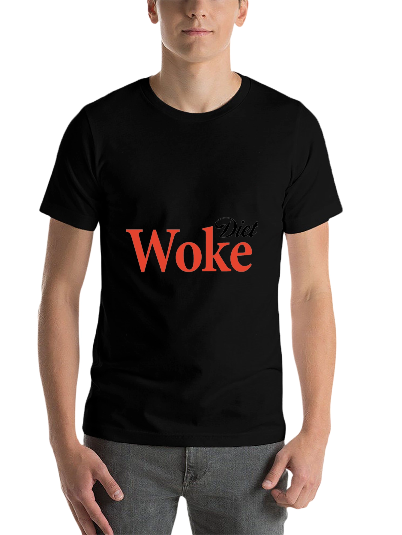 Black Diet Woke Graphic T-Shirt - Black view 7