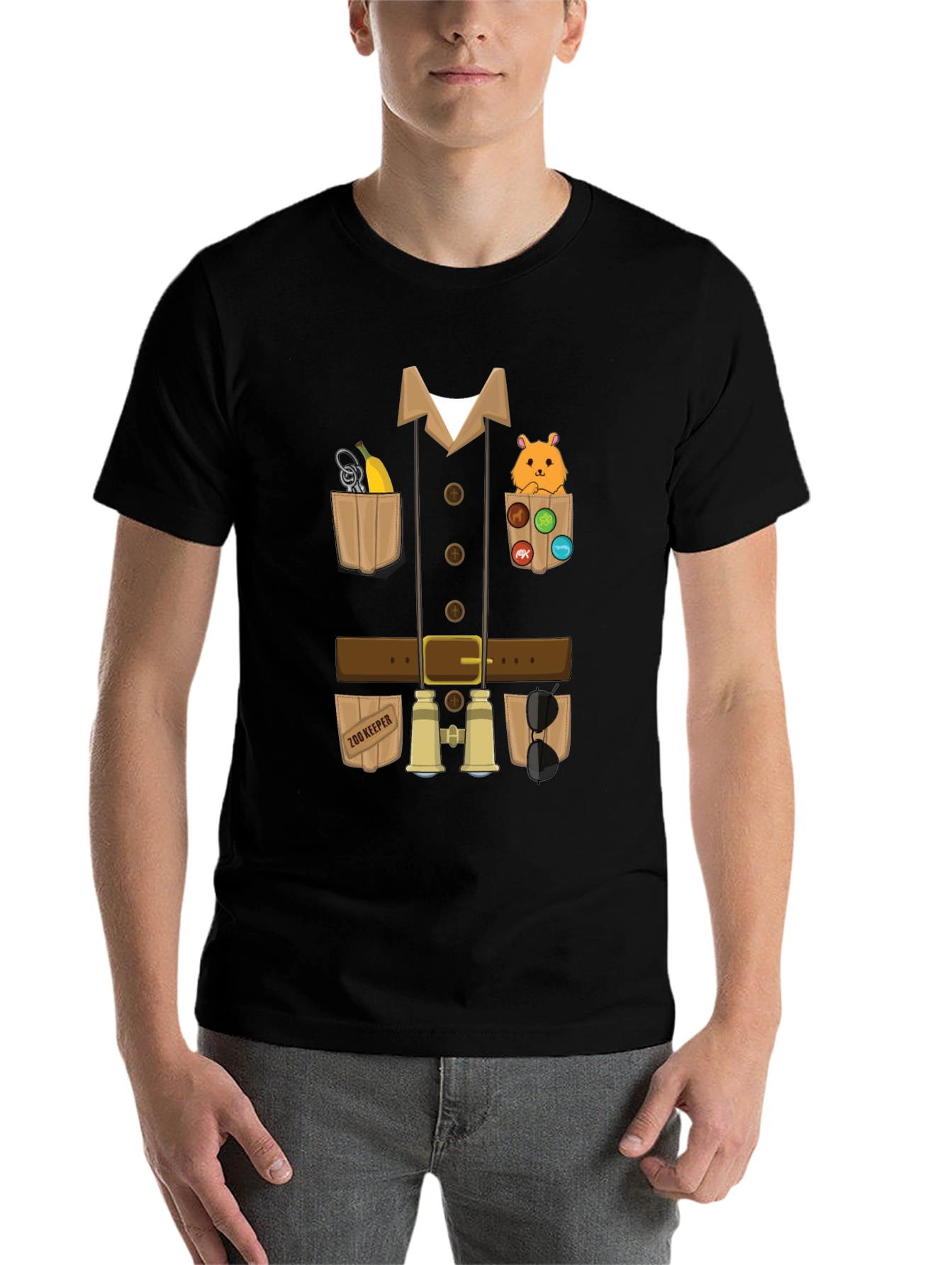 Black Zoo Keeper Costume T-Shirt view 7