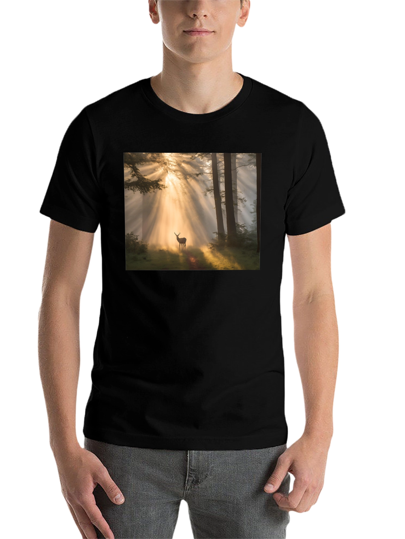Black Forest Deer T-Shirt - Nature Lover Tee view 7