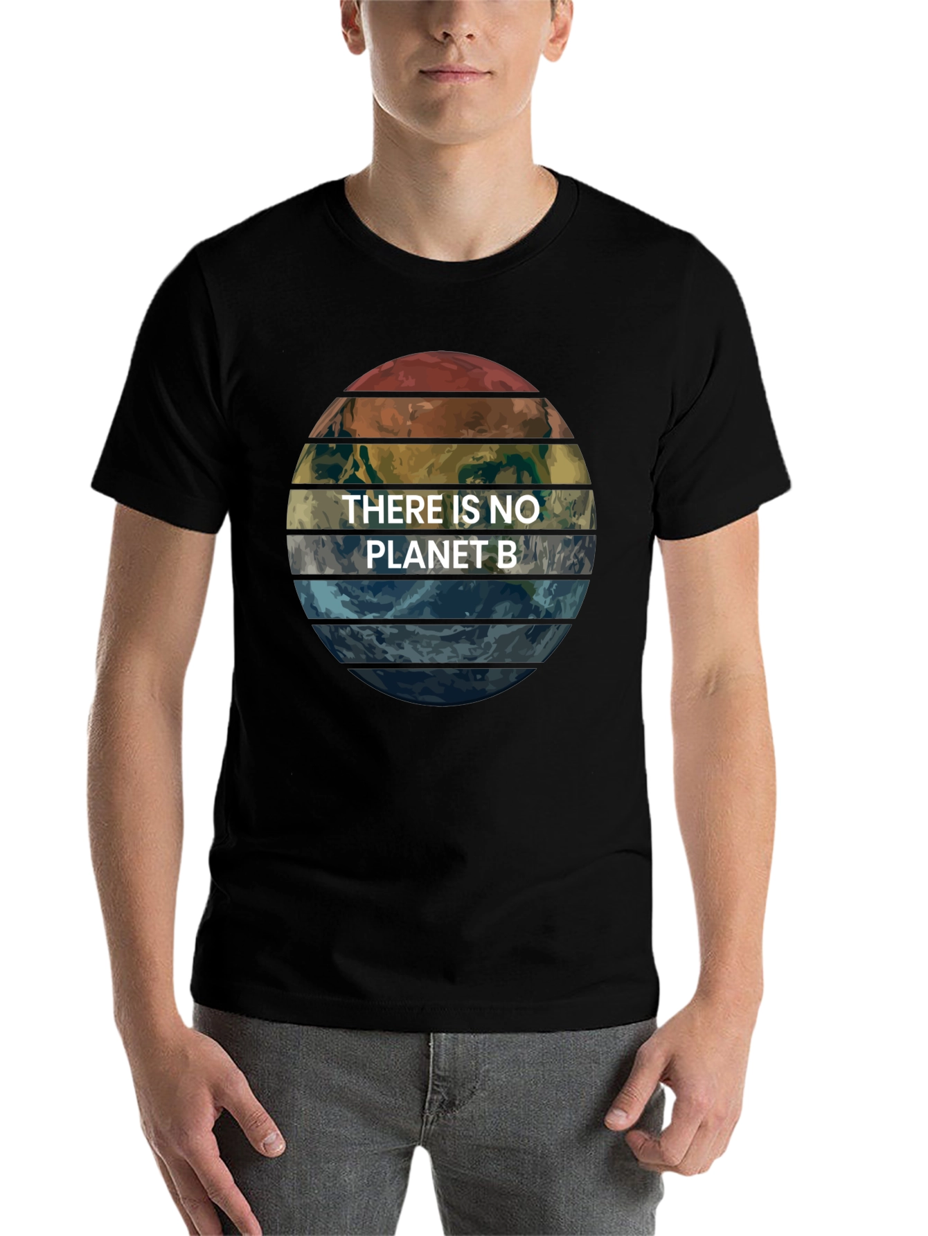 Black There Is No Planet B Earth Graphic T-Shirt view 7
