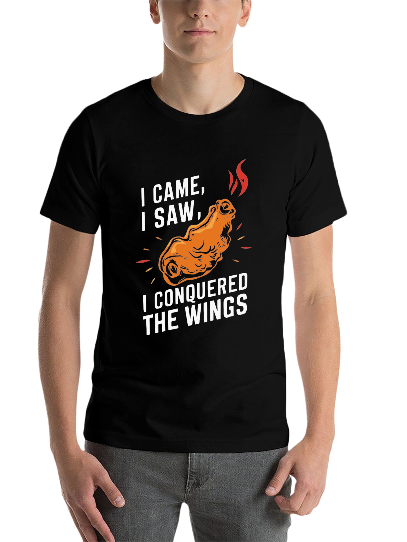 Black I Came I Saw I Conquered Wings T-Shirt - Black view 7