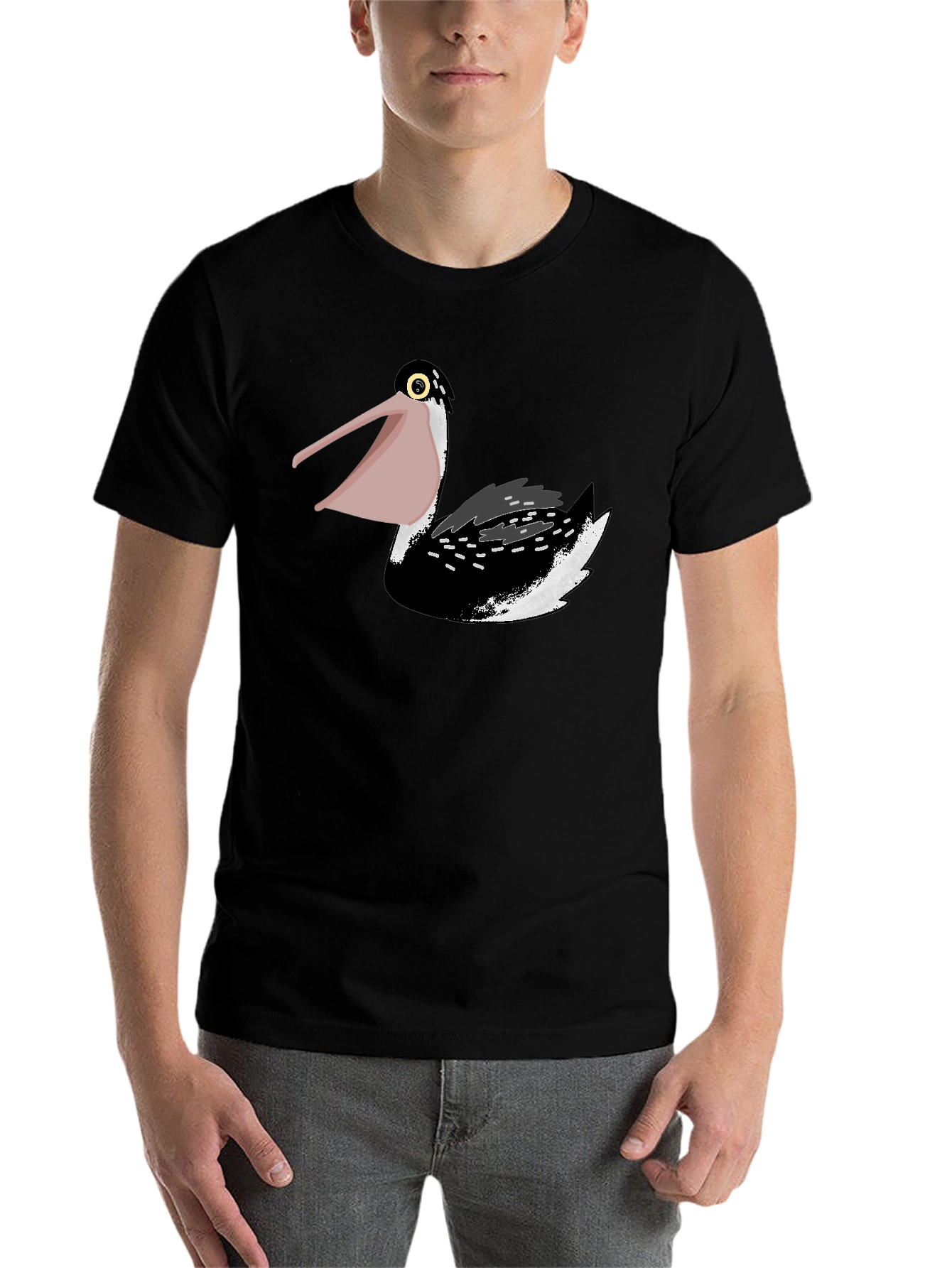 Black Pelican Graphic Tee - Black Cotton Comfort view 7