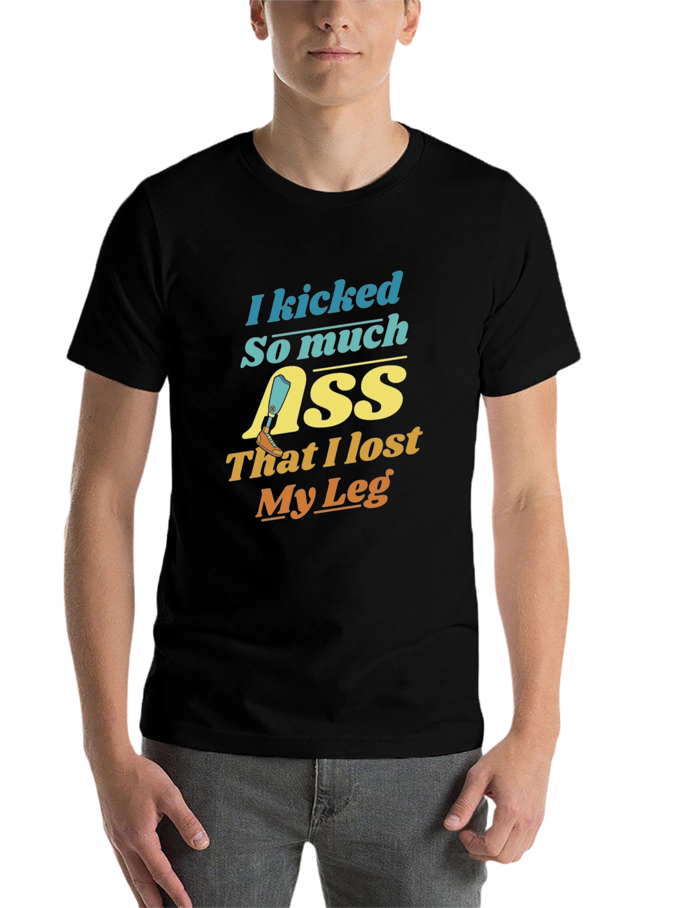 Black I Kicked So Much Ass T-Shirt view 7