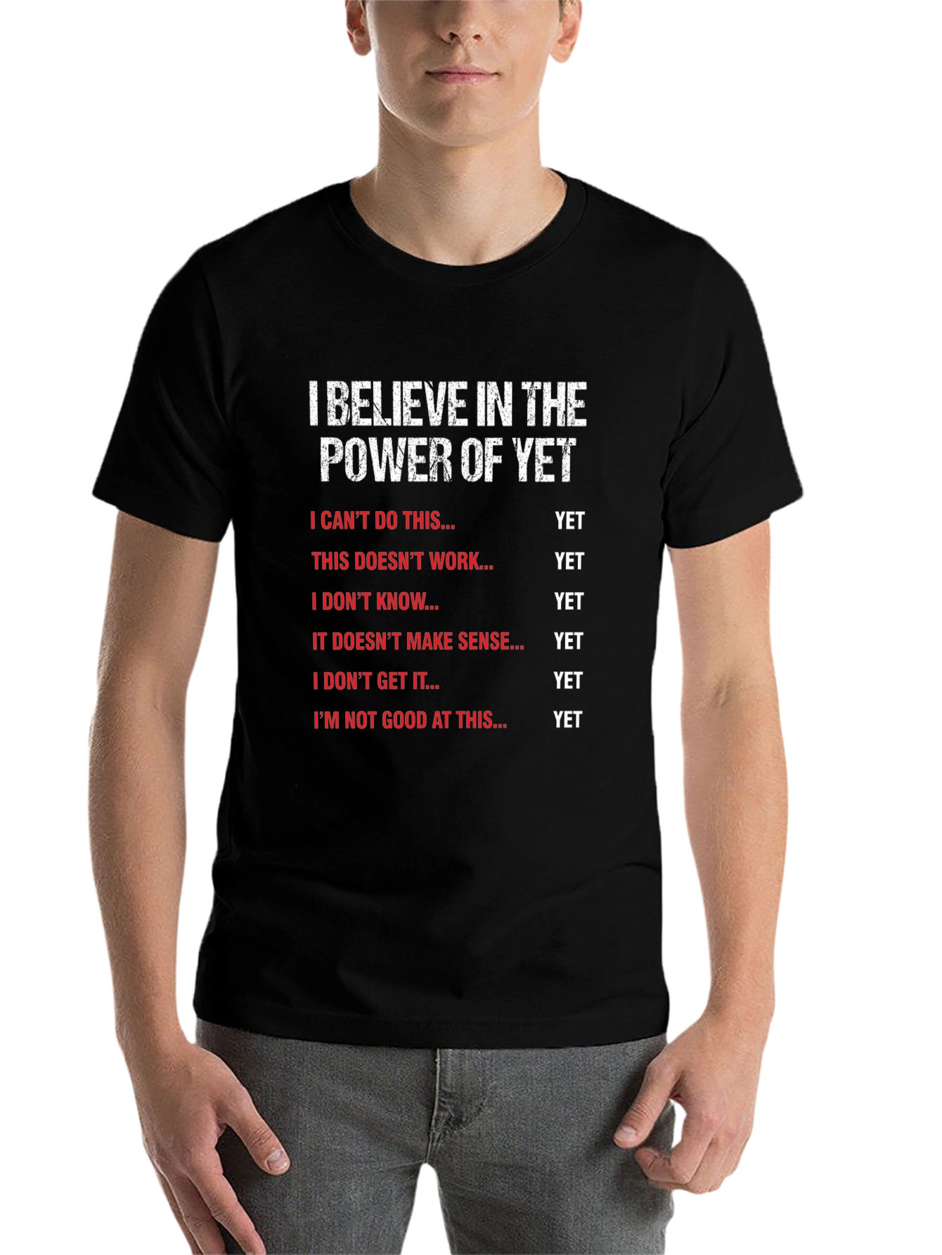 Black Power of Yet T-Shirt - Motivational & Inspirational view 7