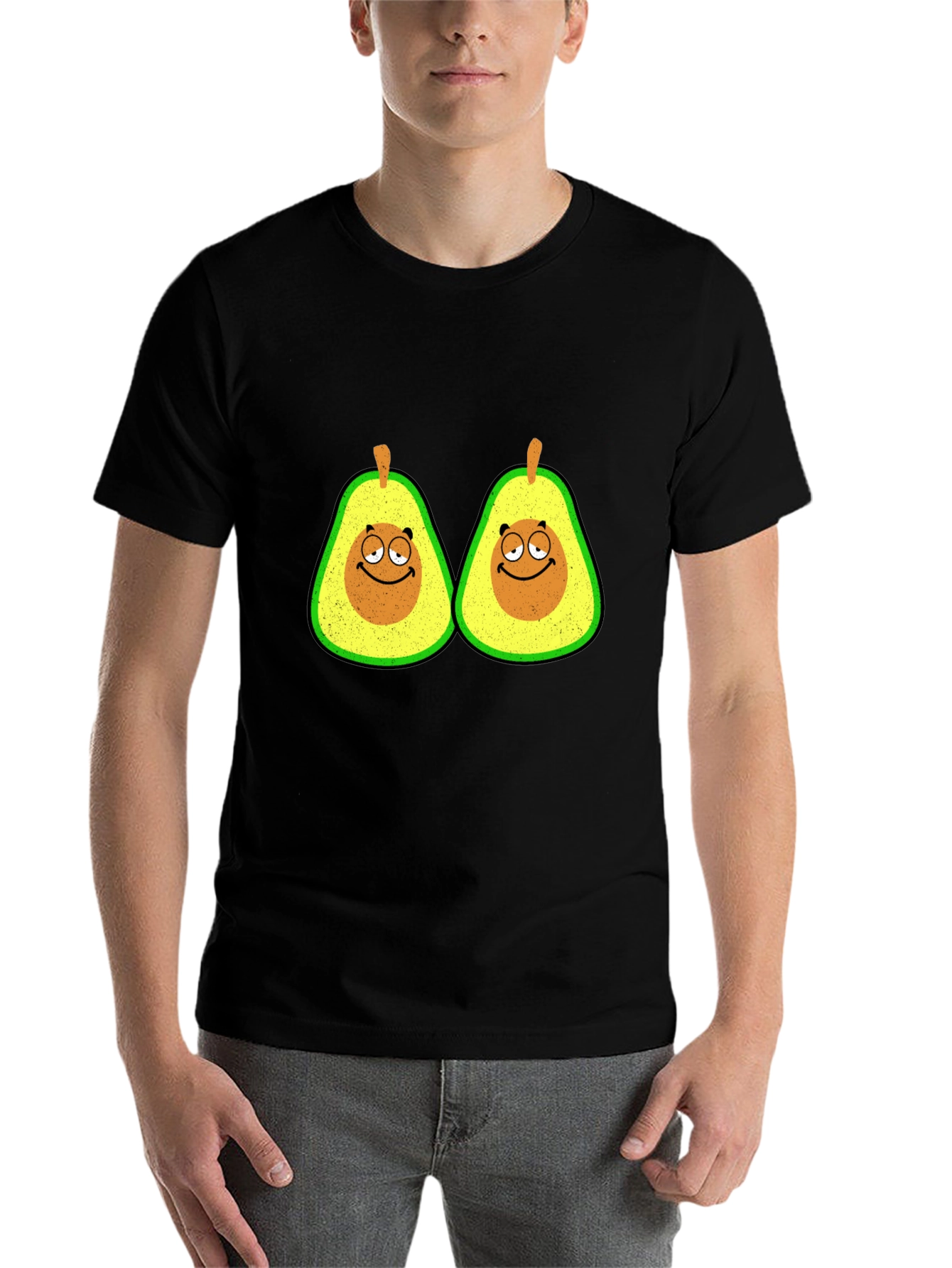 Black Avocado Graphic T-Shirt - Funny Fruit Tee view 7