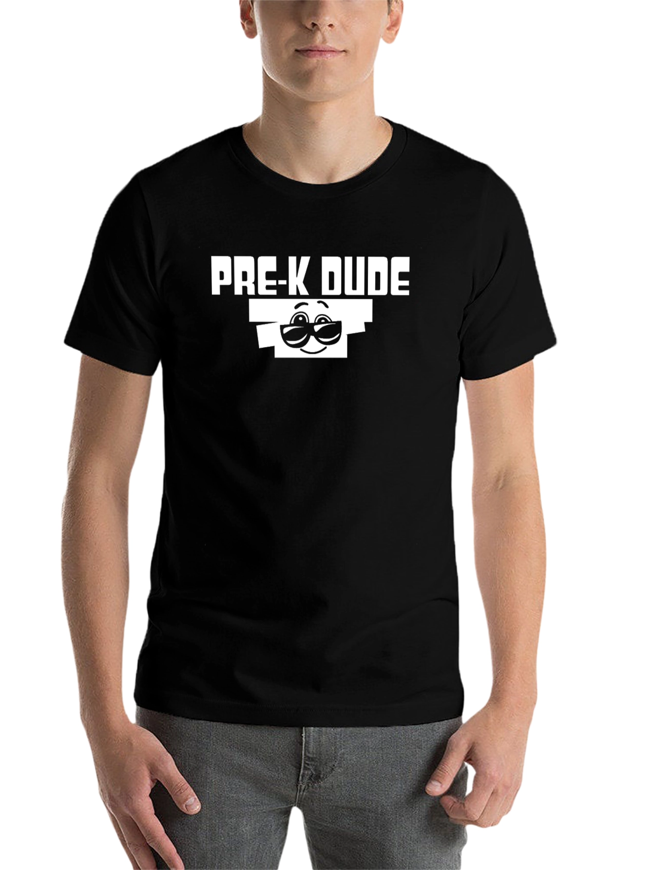 Black Pre-K Dude Funny T-Shirt view 7