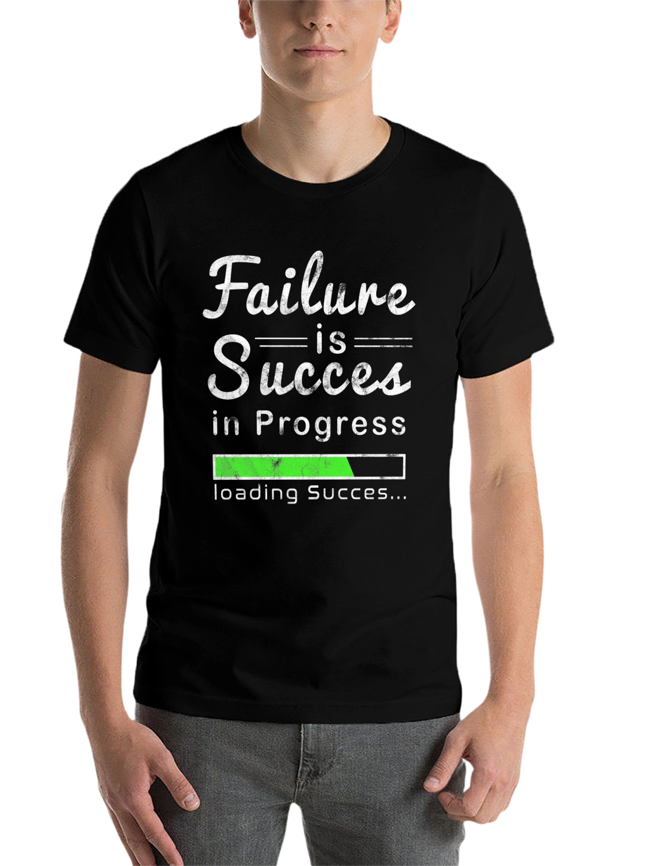 Black Failure is Success in Progress T-Shirt view 7