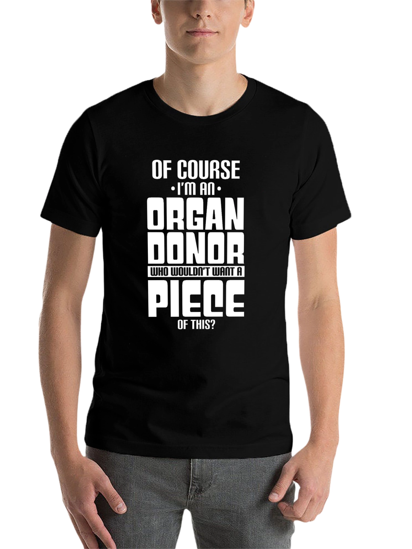 Black Organ Donor T-Shirt - Funny Graphic Tee view 7