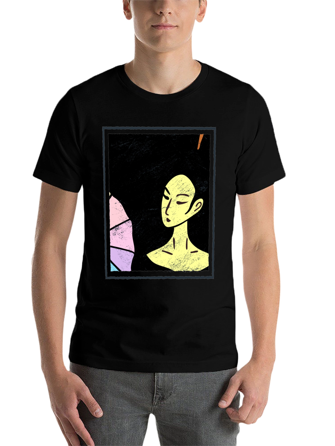 Black Artistic Afro Woman Graphic Tee view 7