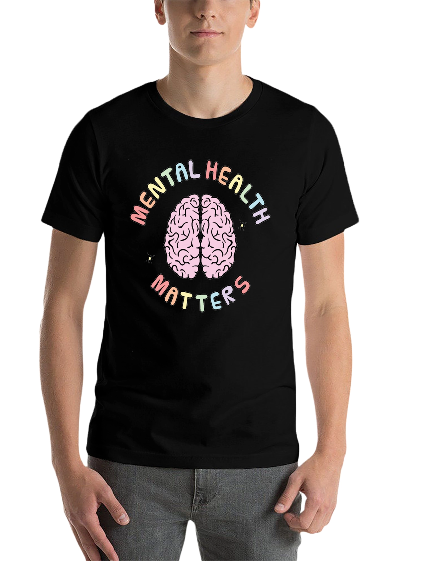 Black Mental Health Matters Graphic Tee view 7