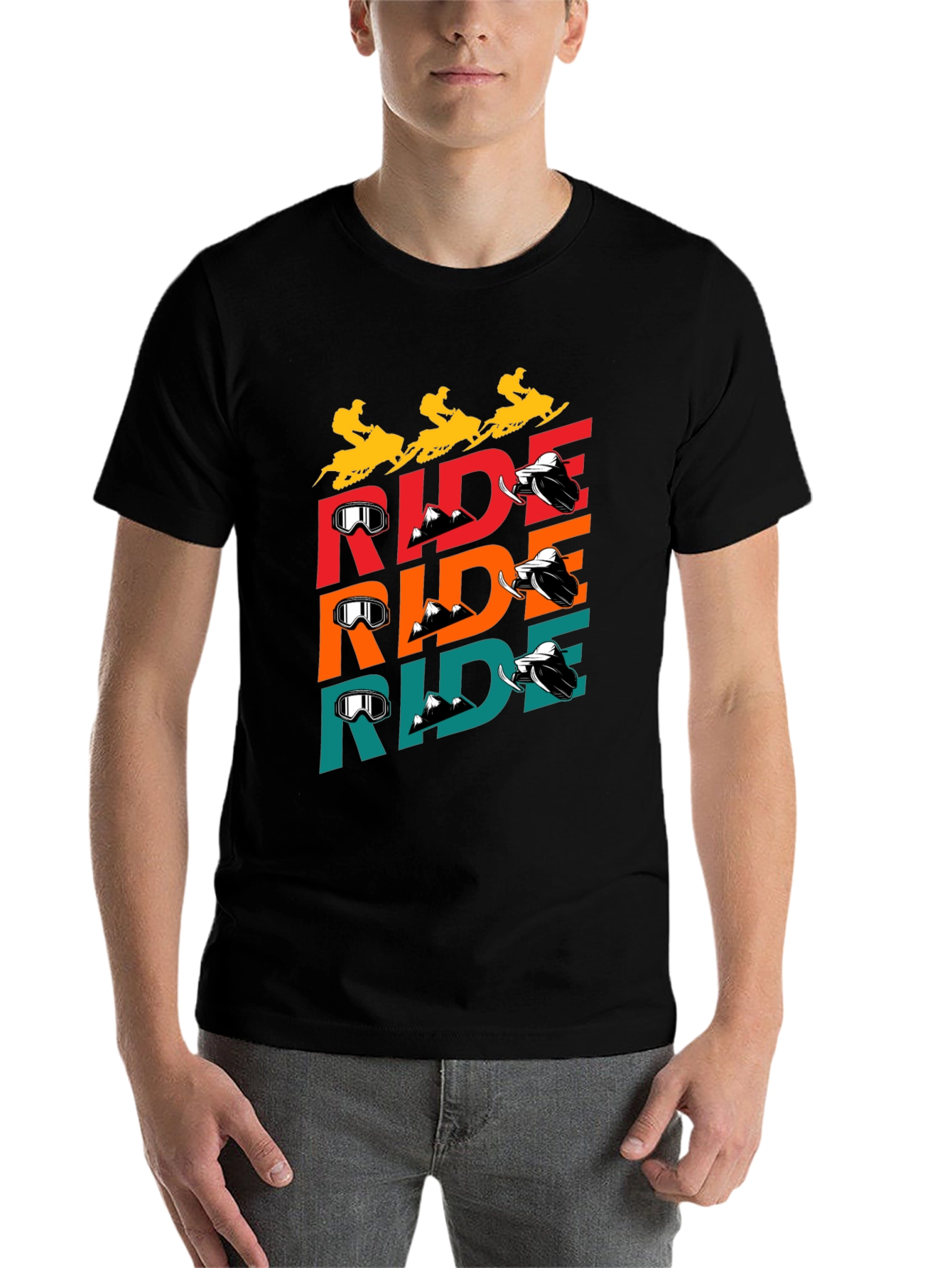 Ride Snowmobile Graphic Tee - Perfect Winter Sport Apparel - 7