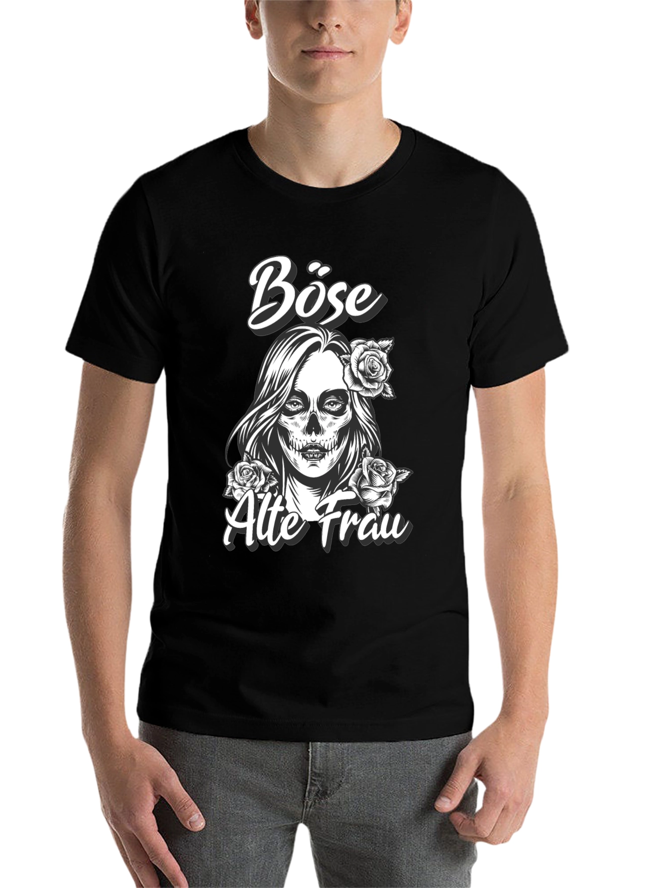 Black Böse Alte Frau Graphic Tee view 7