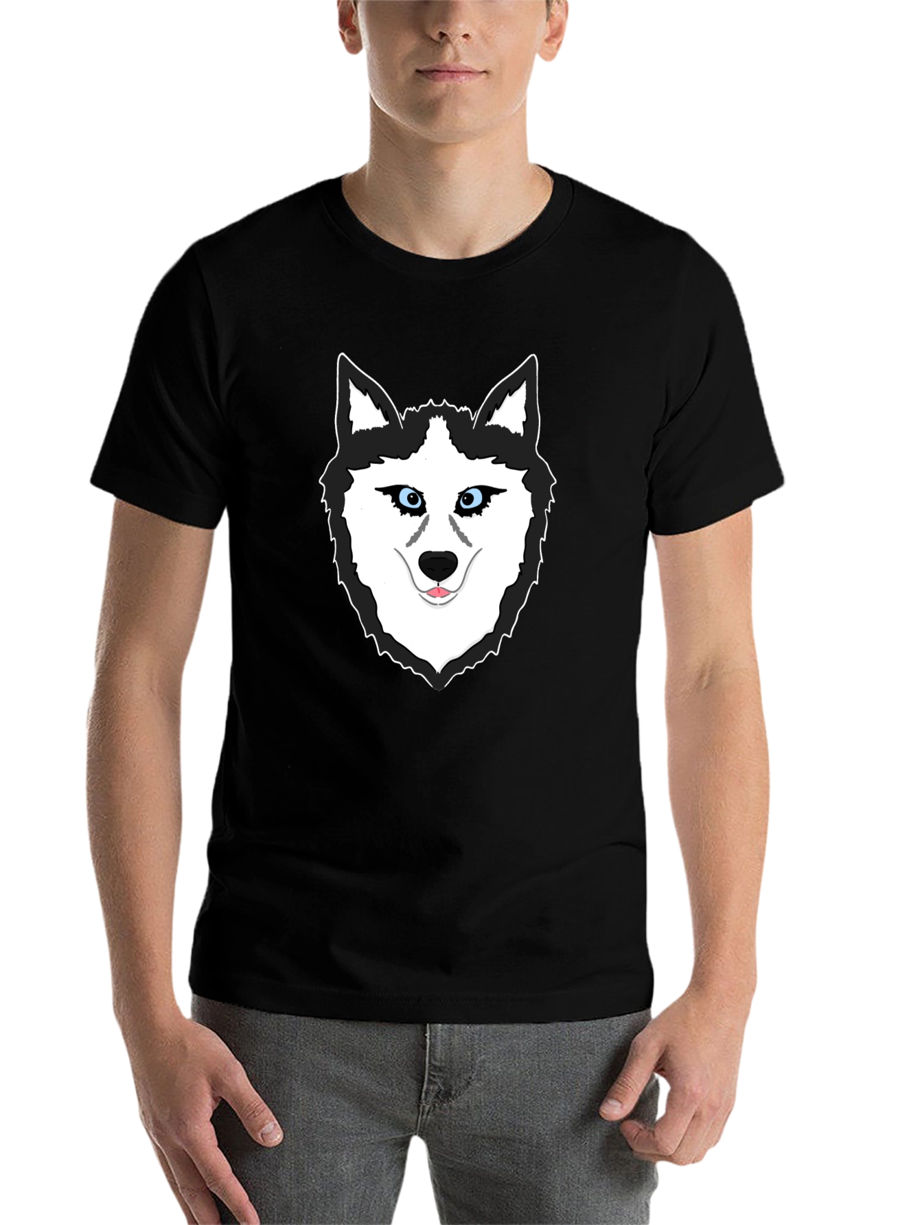 Black Cool Husky Graphic T-Shirt - Black view 7