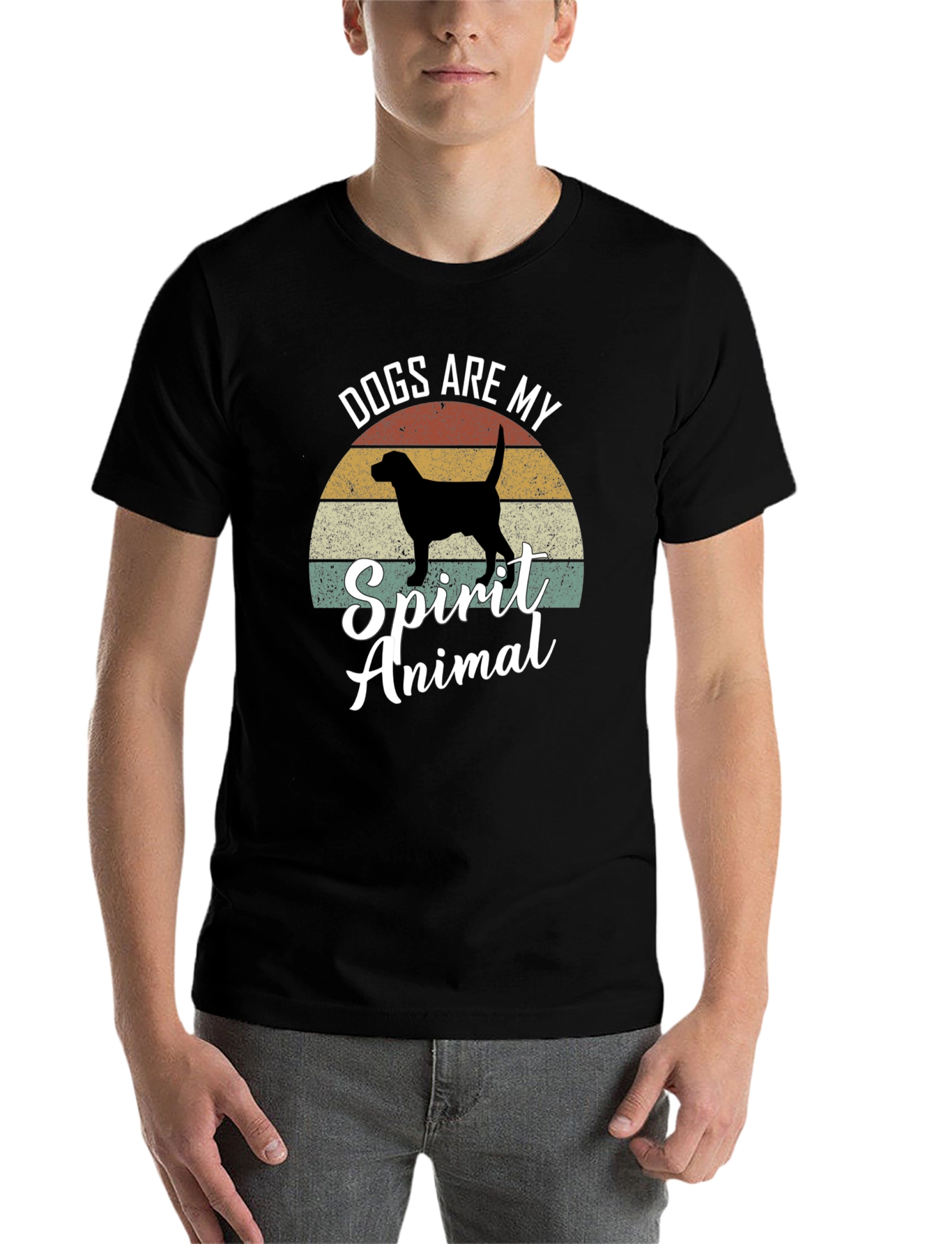 Black Dogs Are My Spirit Animal Graphic Tee view 7