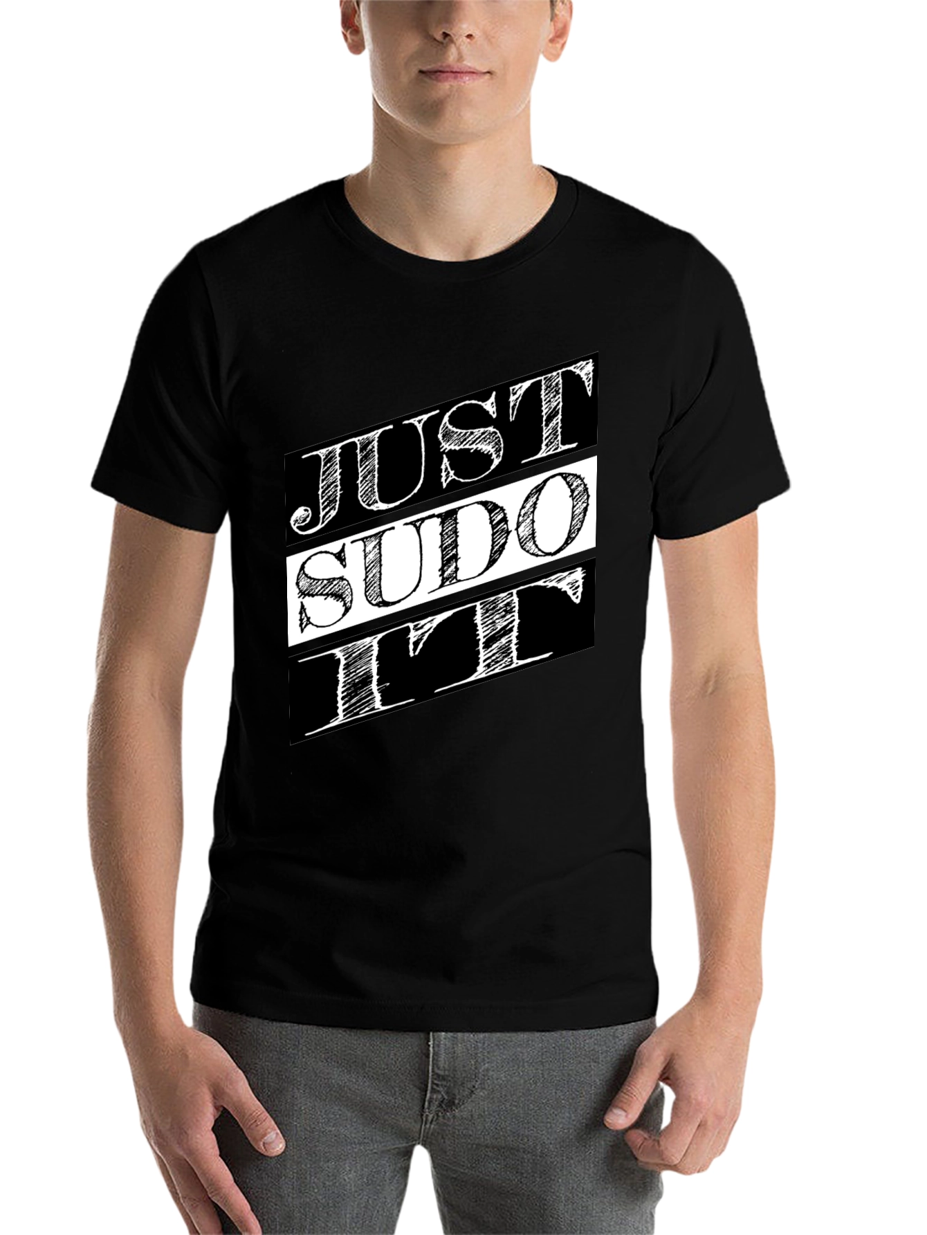 Just Sudo It T-Shirt - Black Graphic Tee for Programmers & Techies - 7