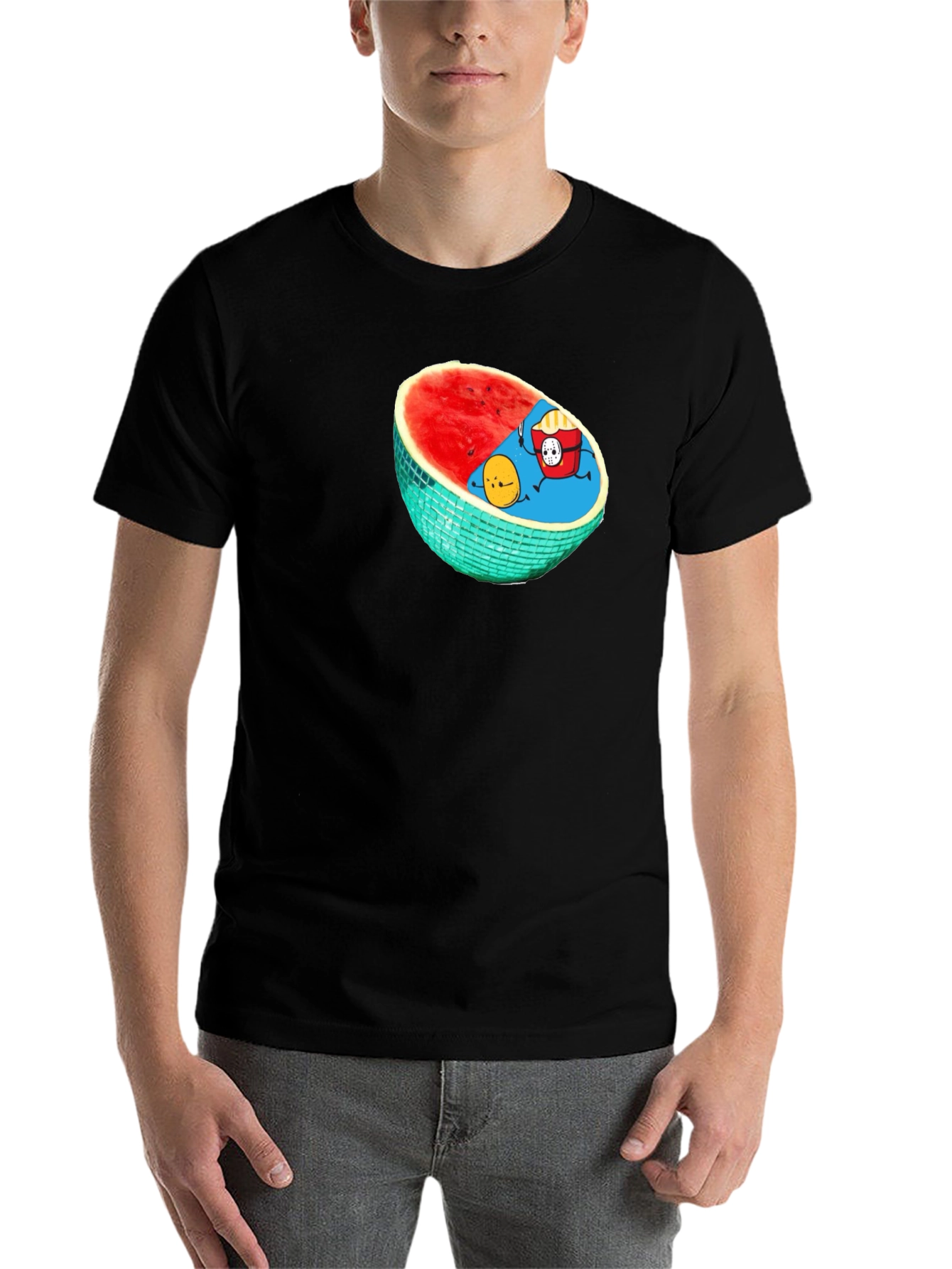 Black Fun Watermelon T-Shirt view 7