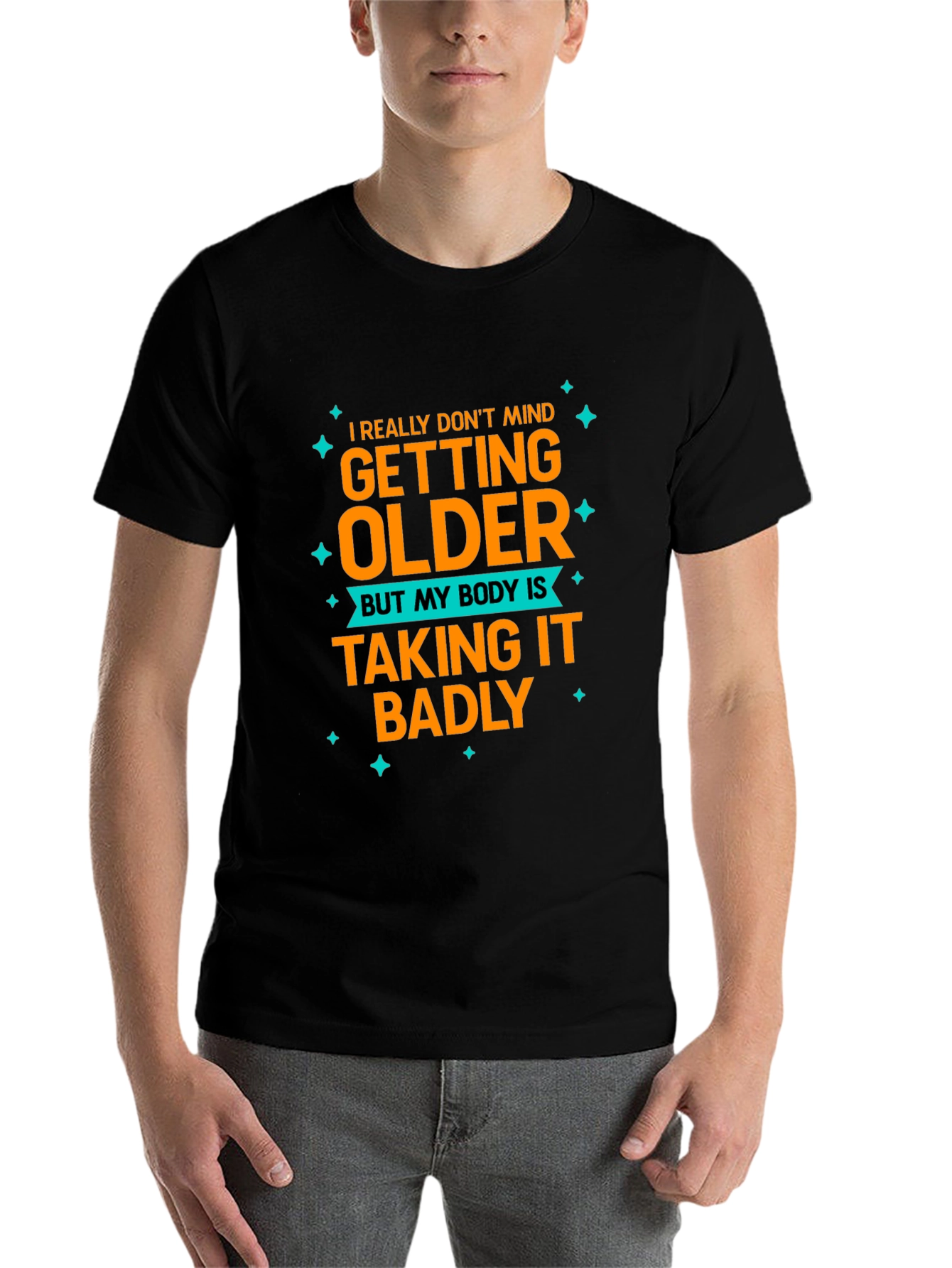 Black Funny Aging T-Shirt: I Don't Mind Getting Older view 7