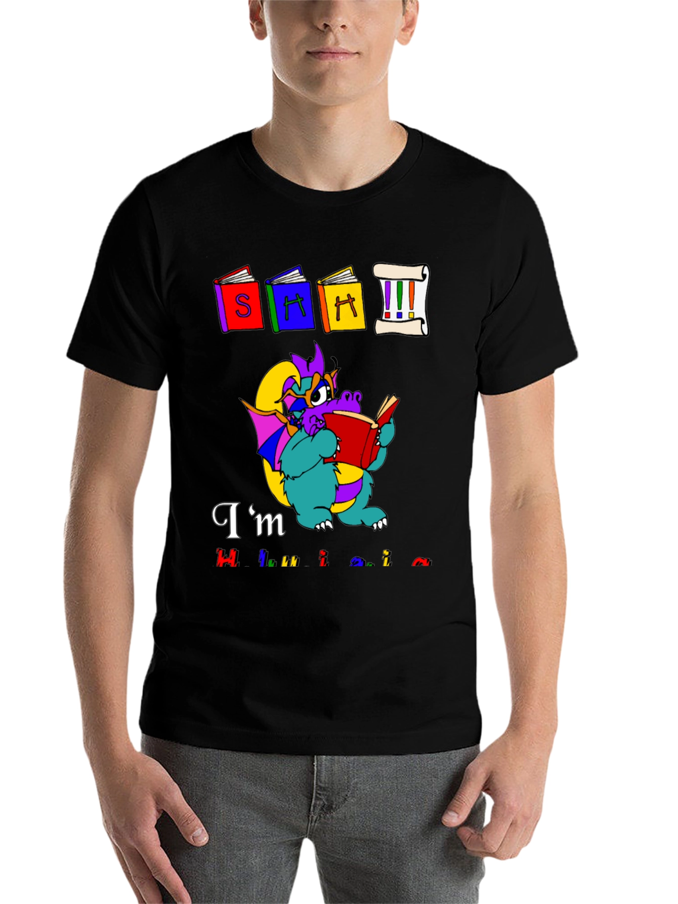 Black Book Dragon Graphic Tee - I'm Hilarious T-Shirt view 7