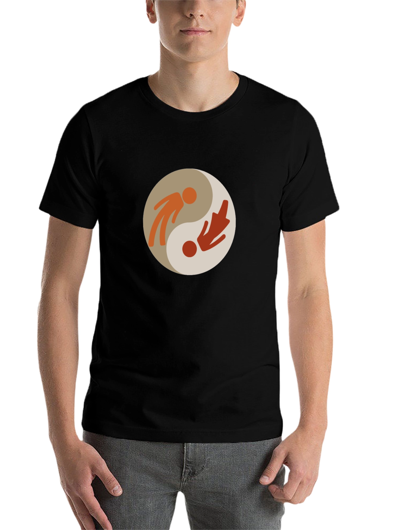 Black Yin Yang Balance T-Shirt - Harmony & Style view 7