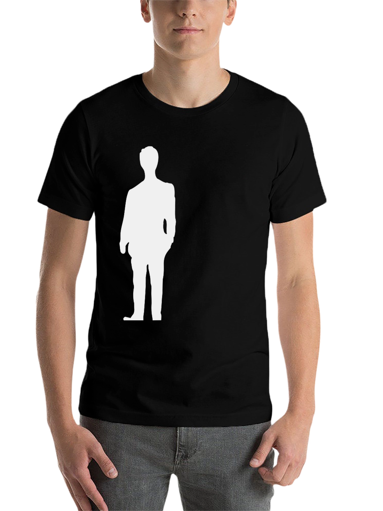 Black Silhouette Suit Graphic Tee - Classic Style view 7