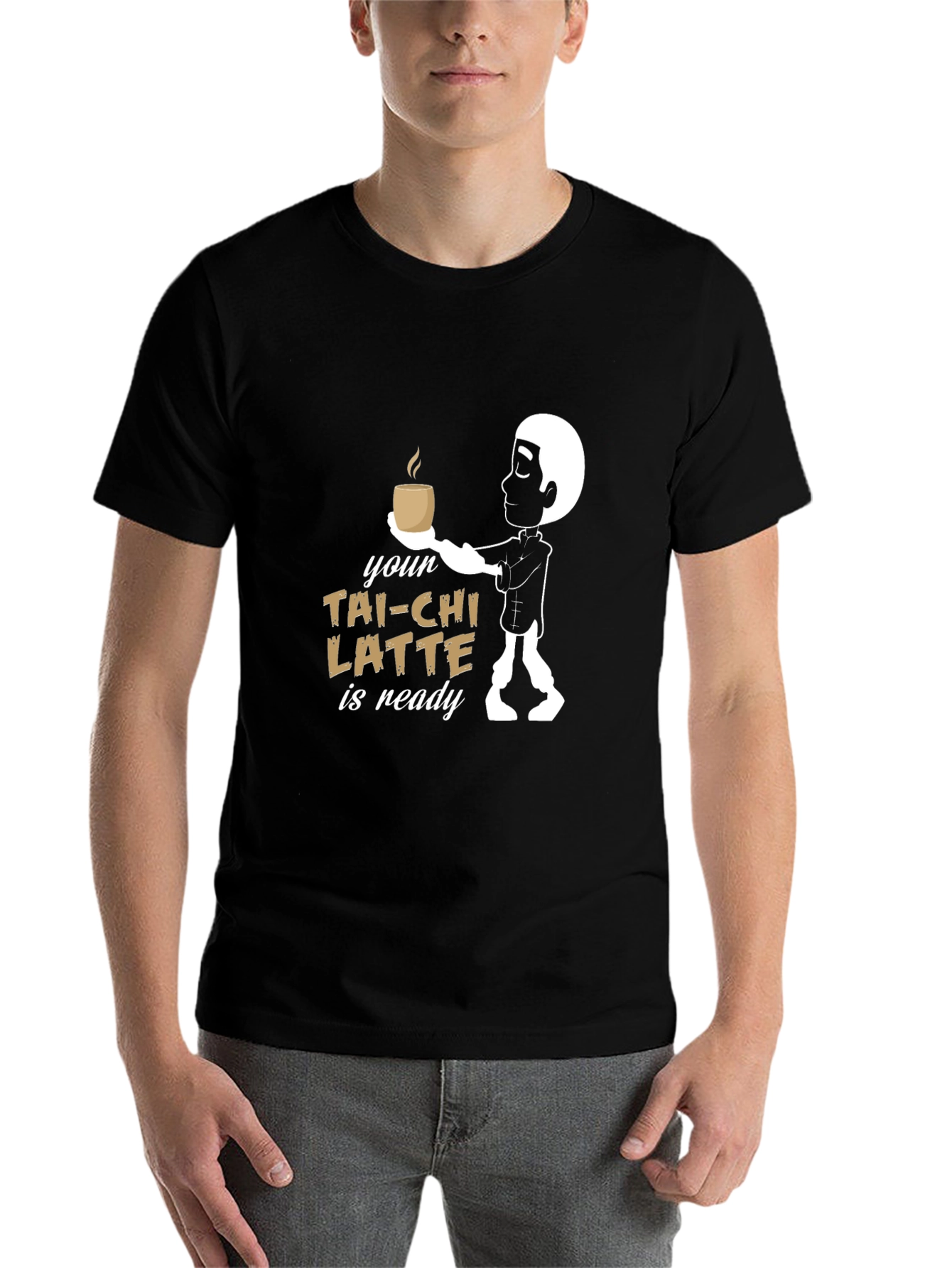Black Your Tai-Chi Latte is Ready T-Shirt view 7