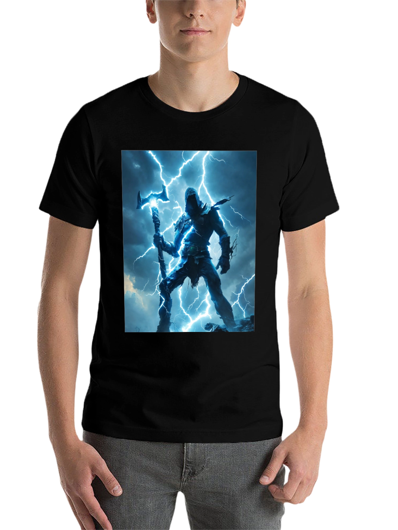 Black Lightning Warrior Graphic Tee view 7