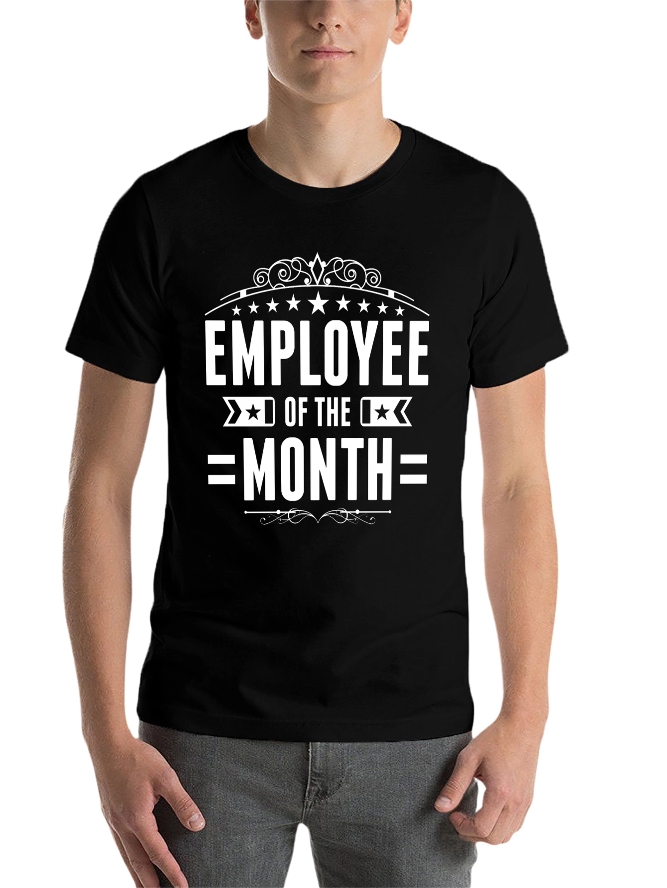 Black Employee of the Month Black Graphic Tee view 7