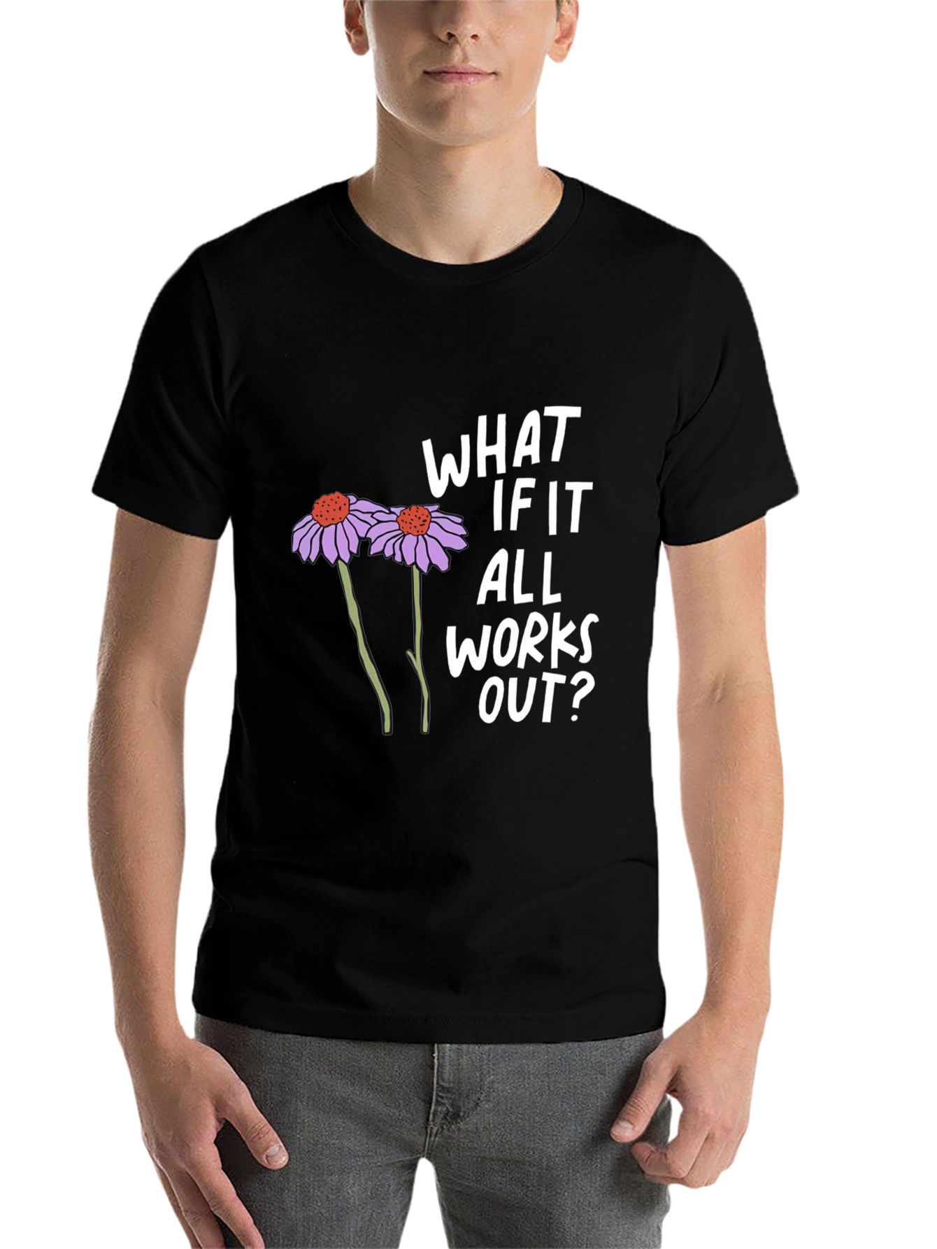 Black What If It All Works Out? Graphic Tee view 7