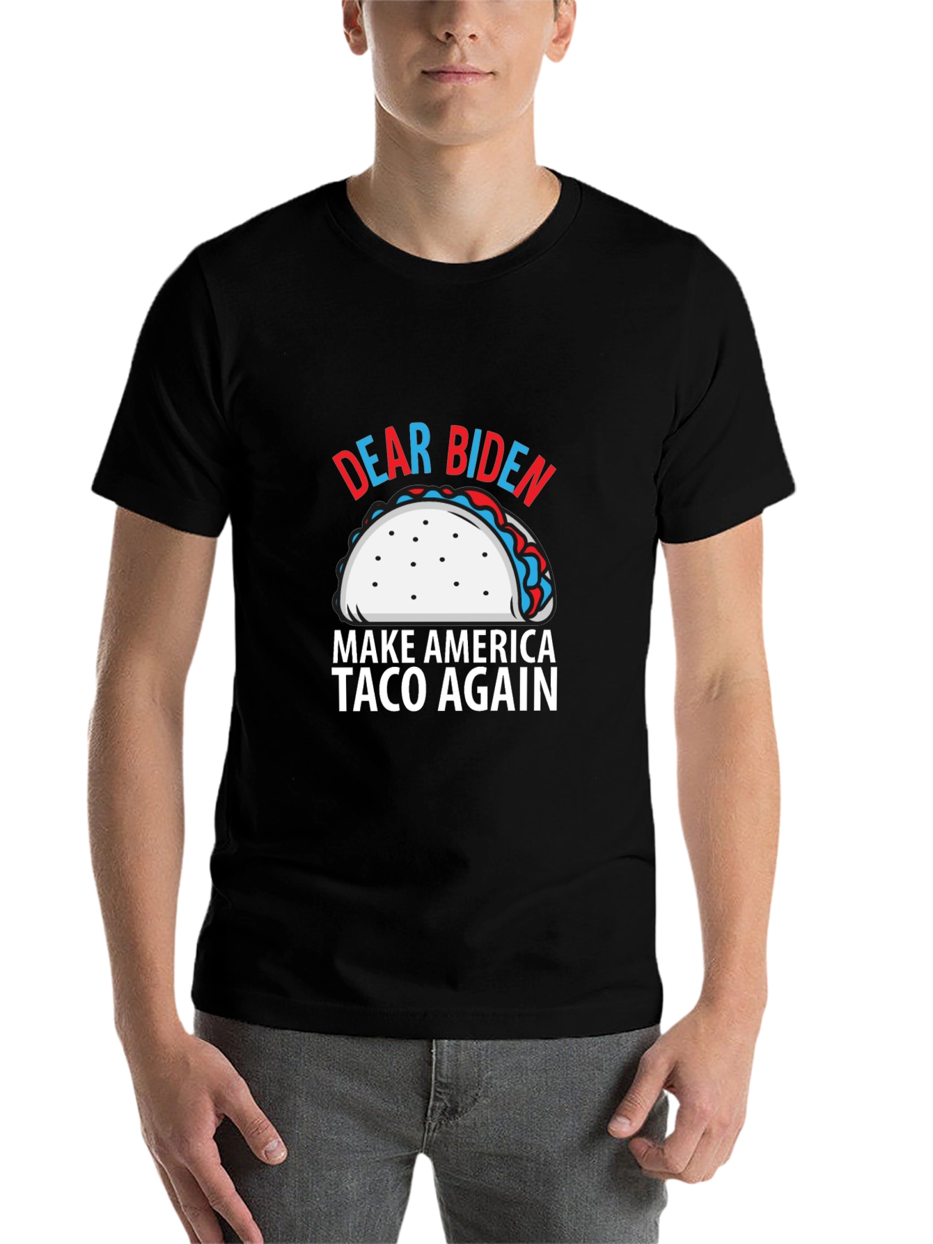 Black Dear Biden Make America Taco Again T-Shirt view 7