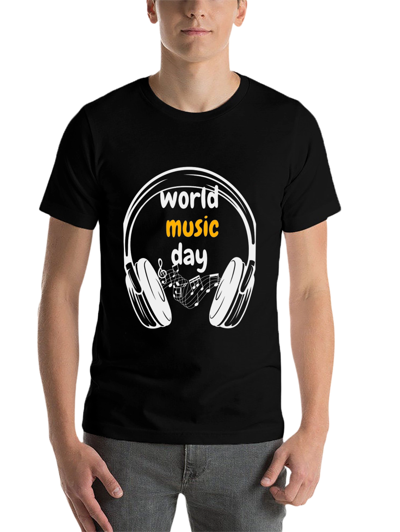 Black World Music Day Graphic Tee view 7
