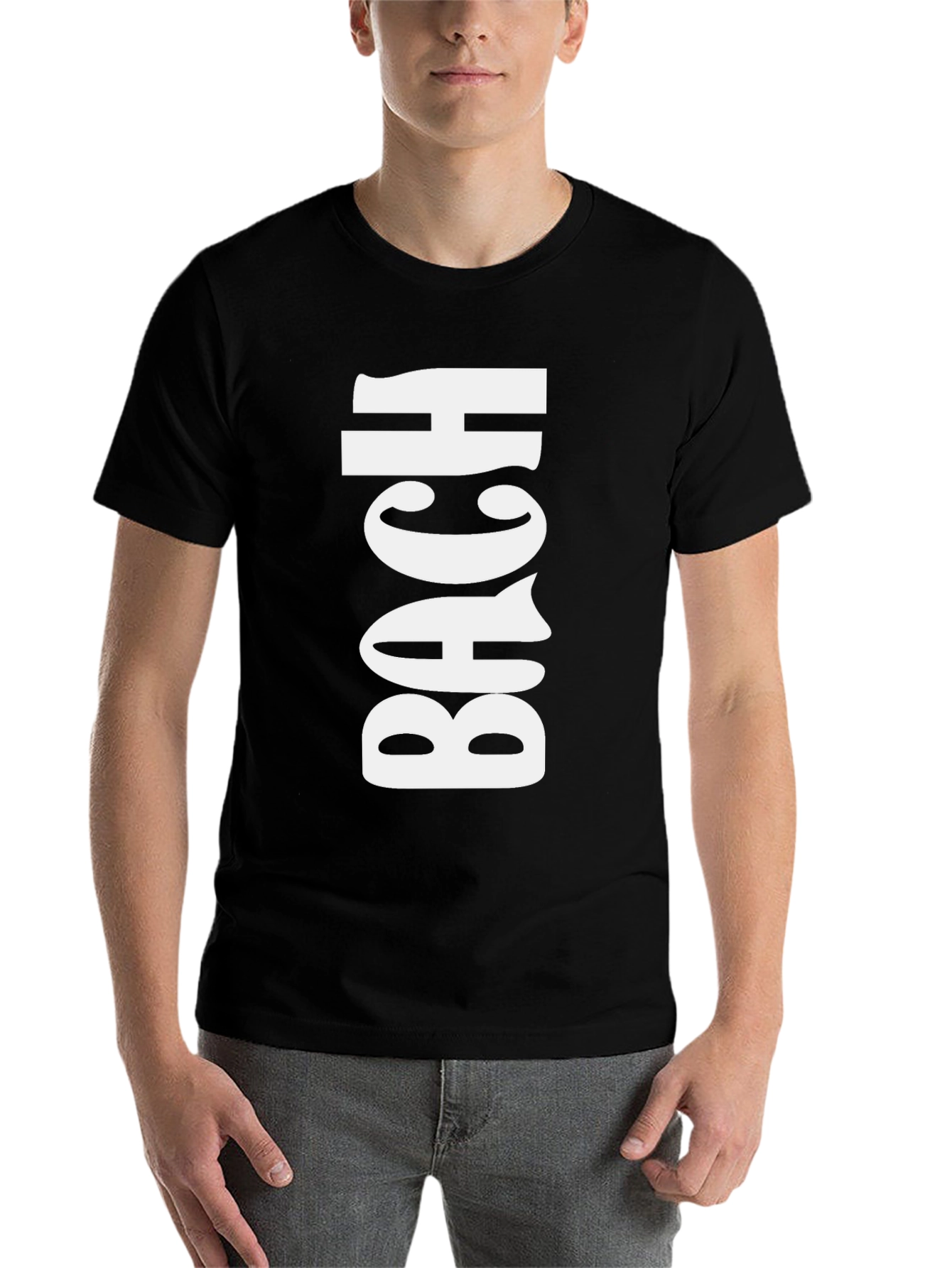 Black BACH Black Graphic Tee - Bold Statement T-Shirt view 7