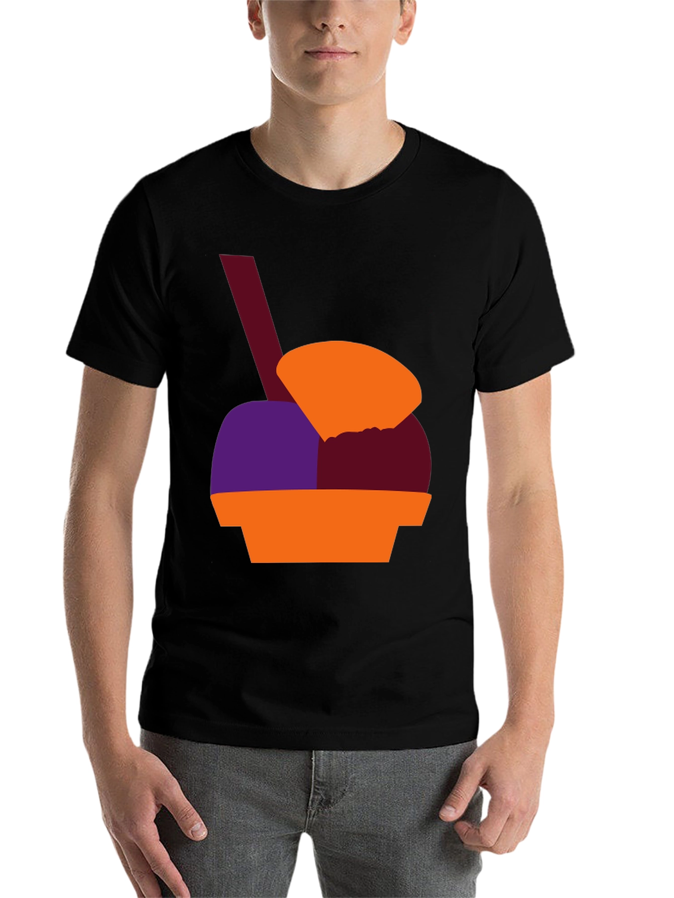 Black Fun Ice Cream Graphic Tee - Stylish and Unique Design view 7