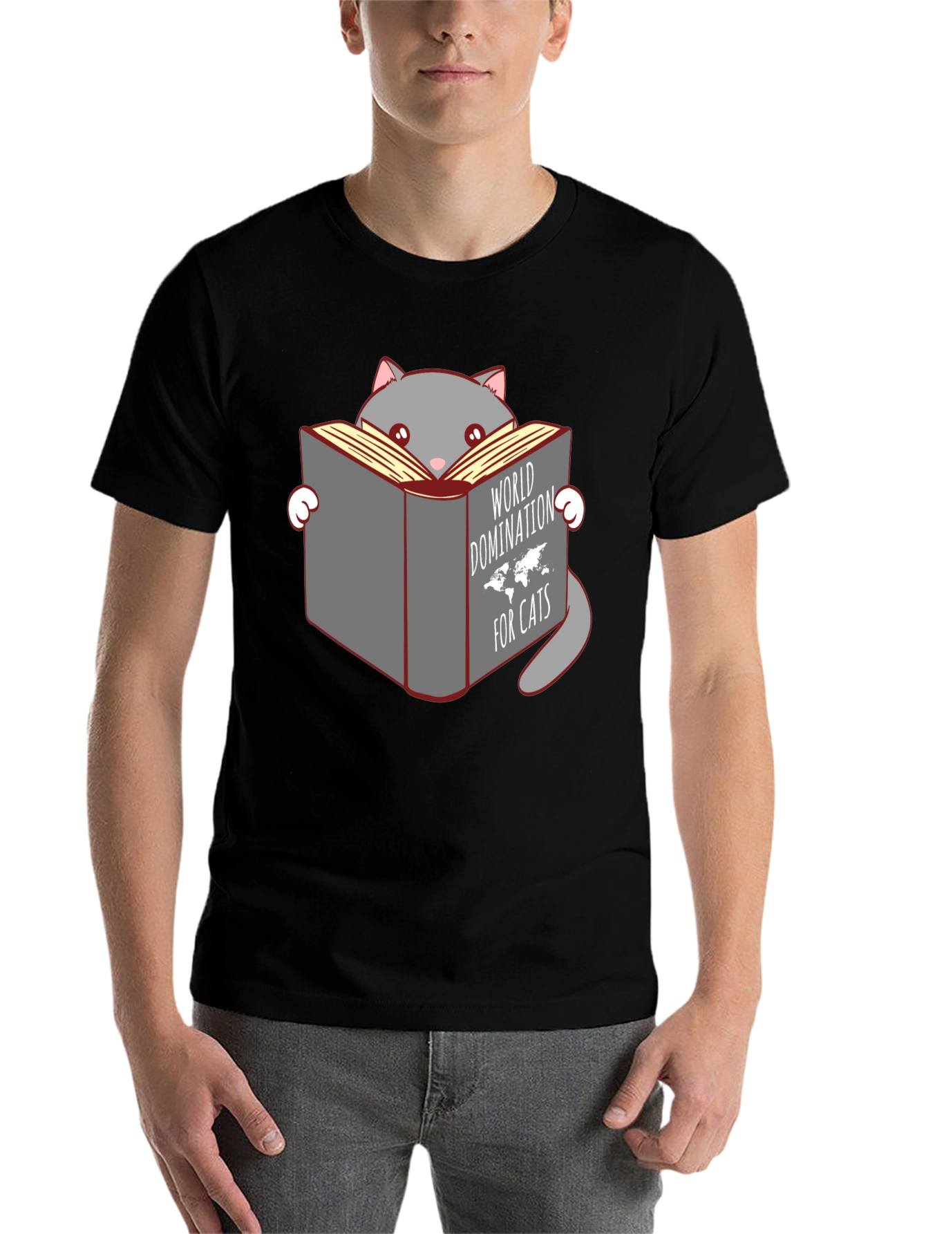 Black Cat World Domination T-Shirt: Hilarious Cat Lover Tee view 7