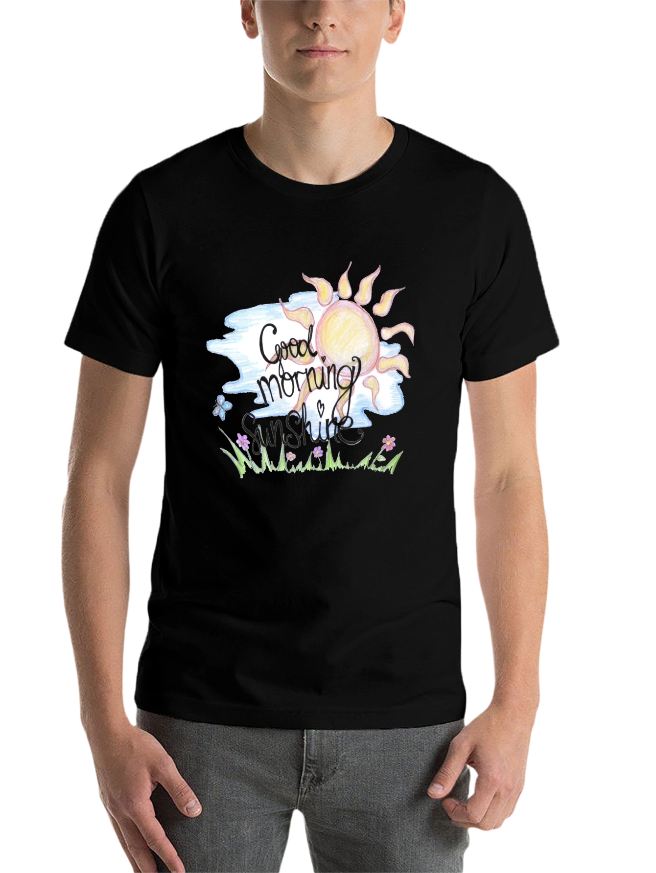 Black Good Morning Sunshine Graphic Tee view 7