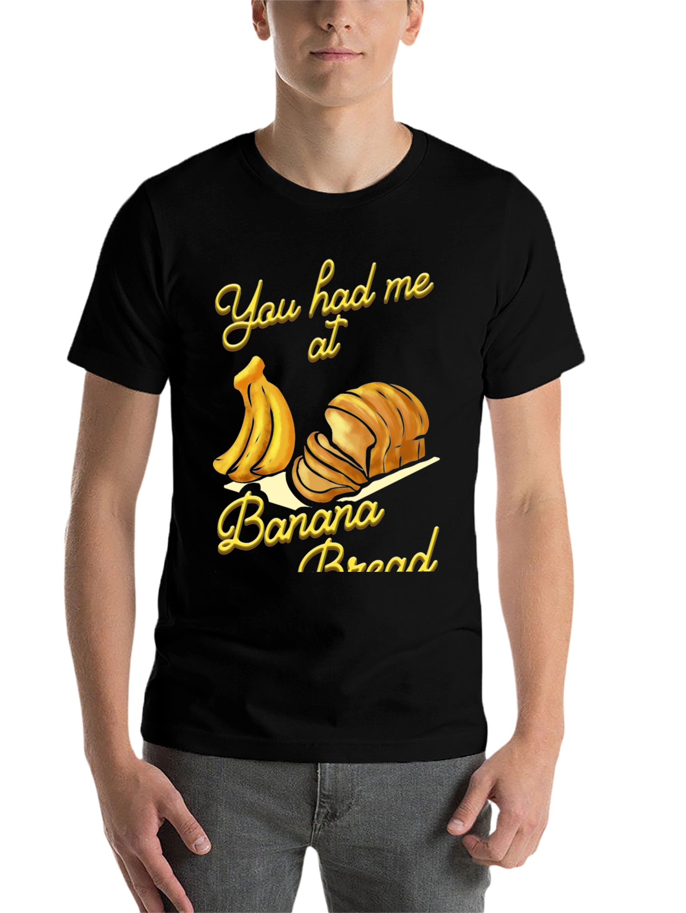 Black You Had Me at Banana Bread T-Shirt view 7