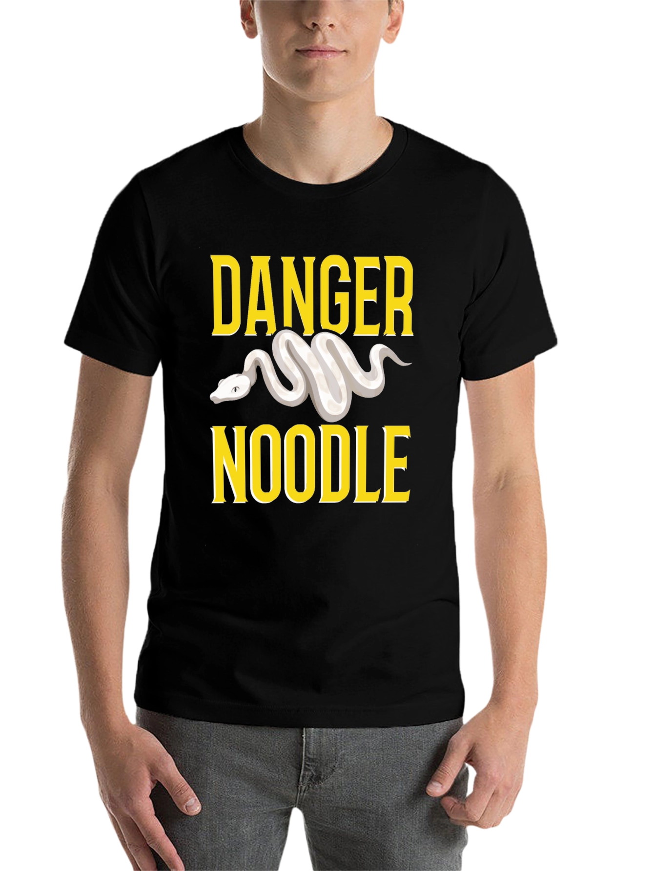 Black Danger Noodle T-Shirt - Snake Lover Tee view 7
