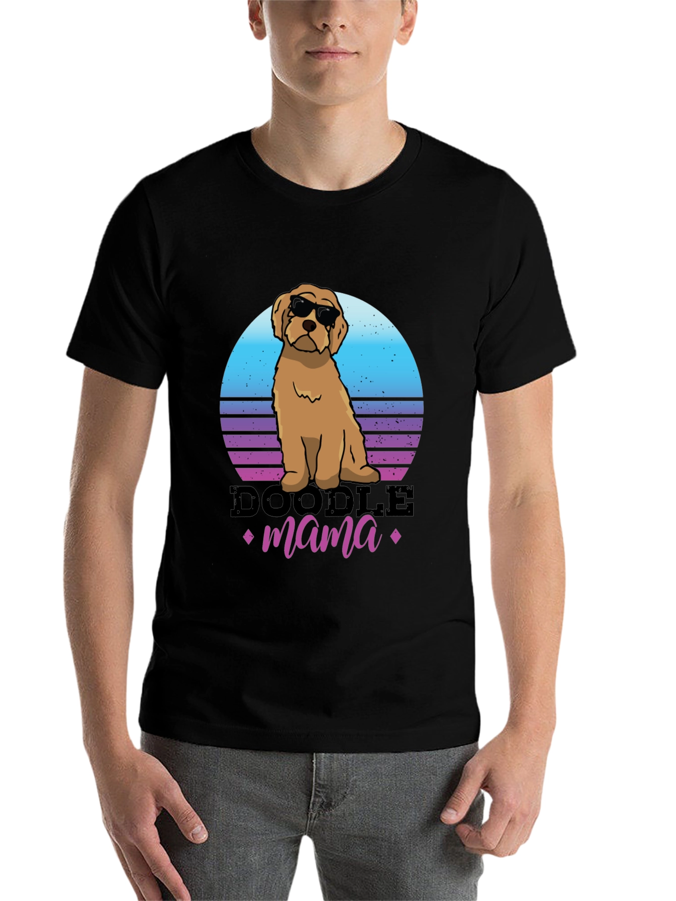 Black Doodle Mama T-Shirt - Dog Lover Tee view 7
