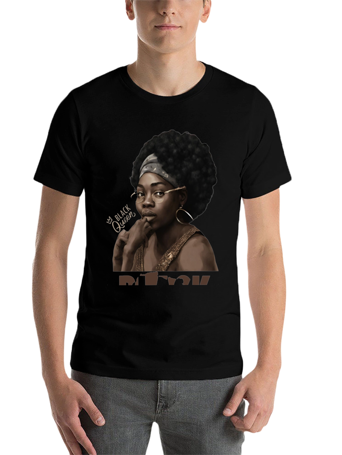 Black Black Queen Graphic Tee - Stylish Unisex T-Shirt view 7