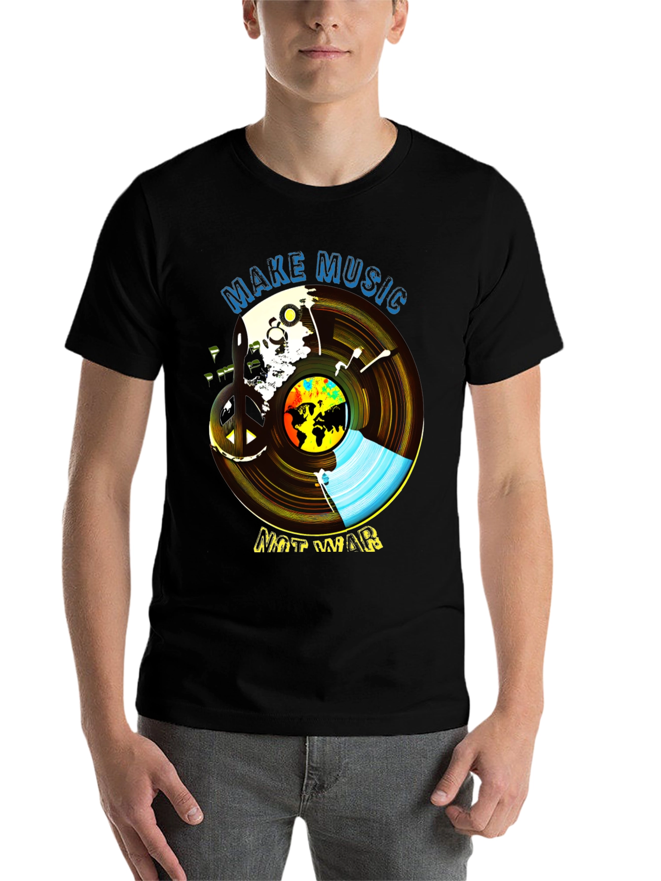 Make Music Not War Graphic Tee - Unisex Peace T-Shirt - 7