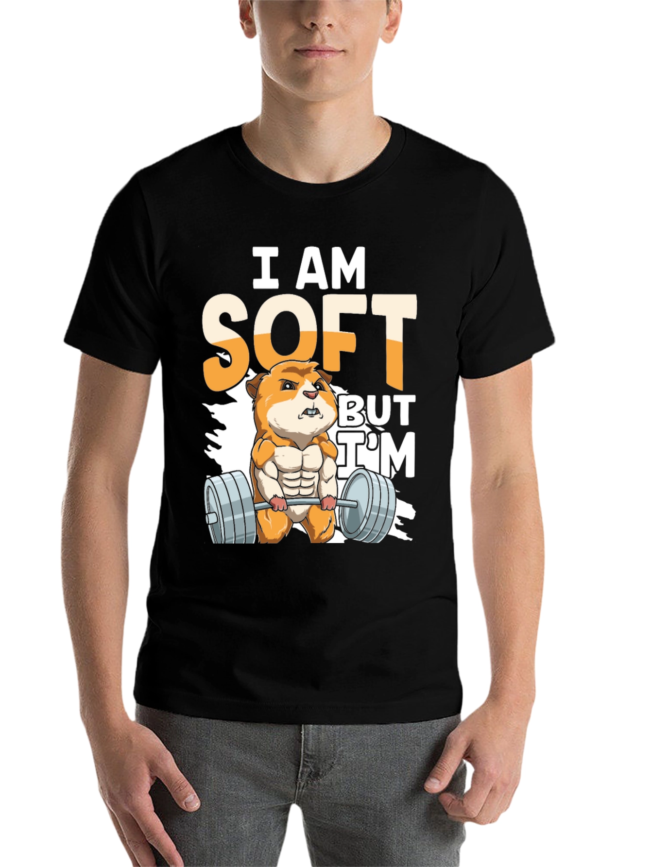 Black I Am Soft But I'm Strong T-Shirt view 7