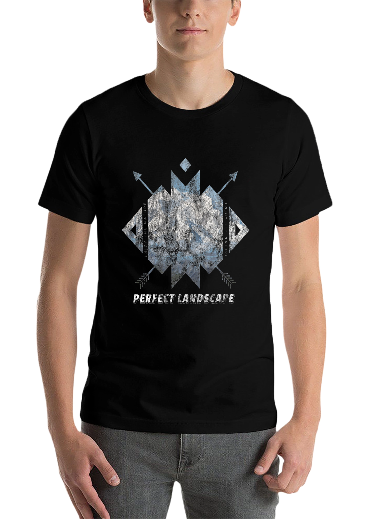 Black Perfect Landscape Graphic Tee view 7